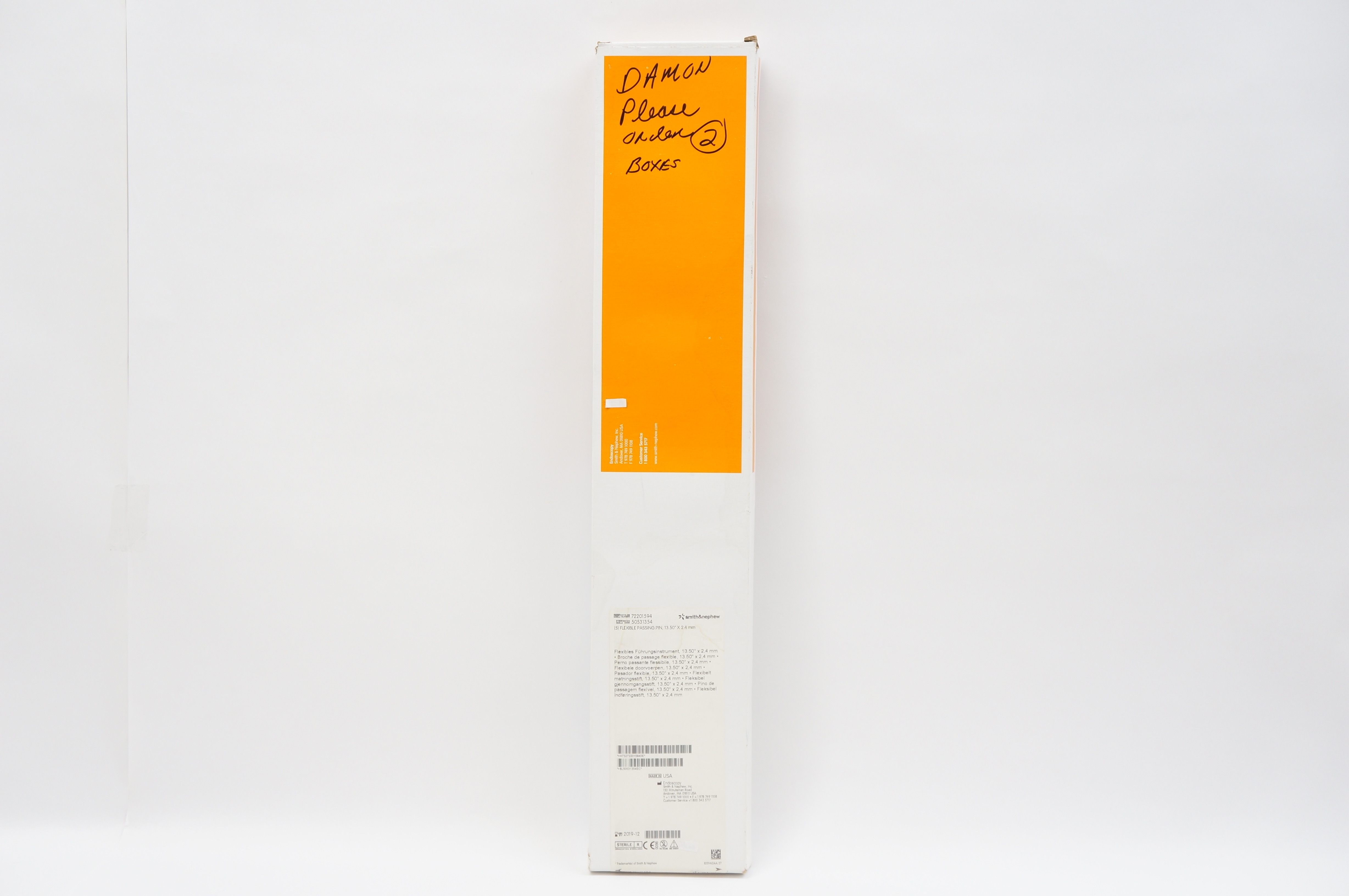 Smith&Nephew 72201594 Flexible Passing Pin, 13.50 inch x 2.4 mm (x)
