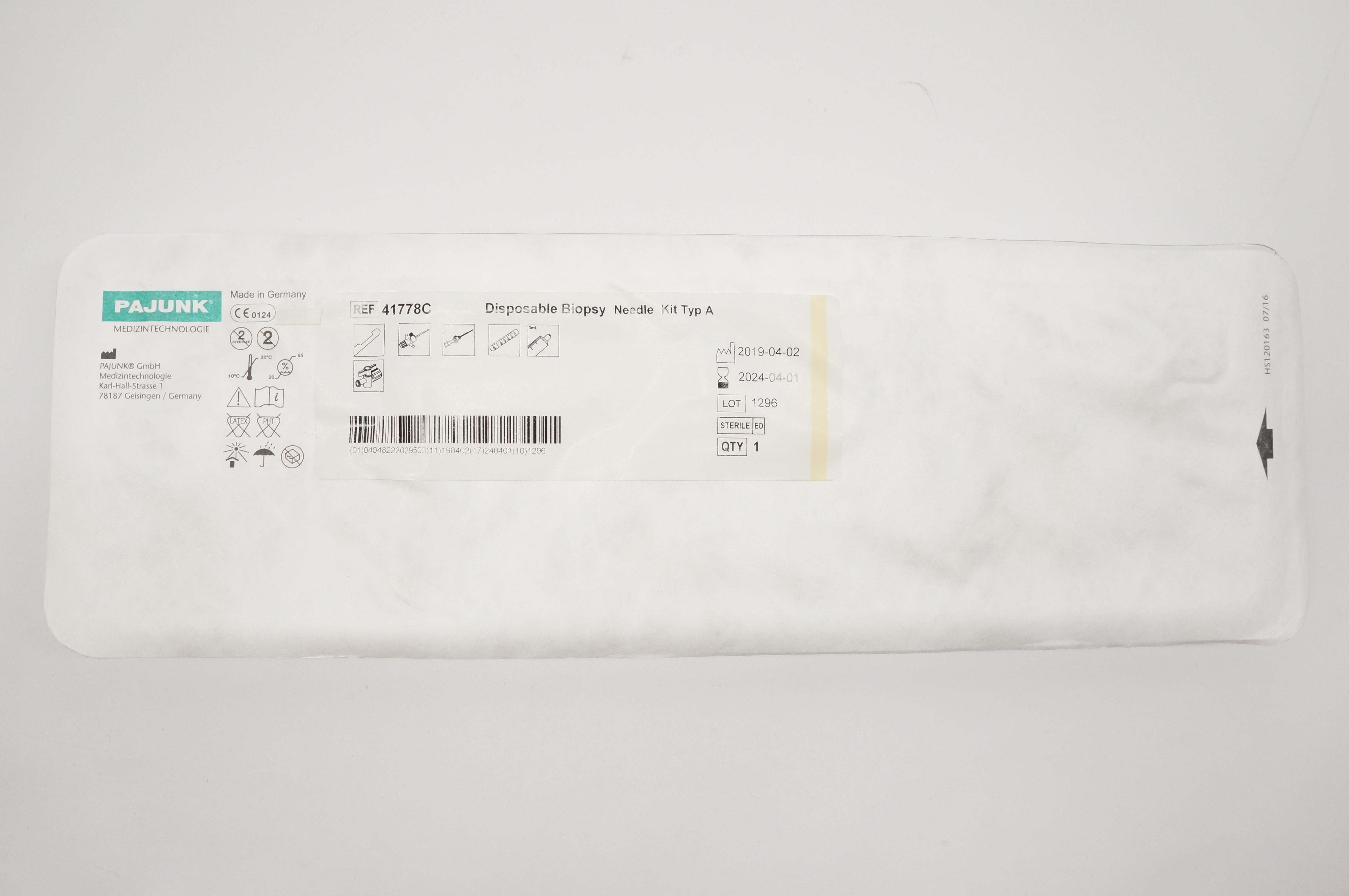 Pajunk 41778C Disposable Biopsy Needle Kit Typ A