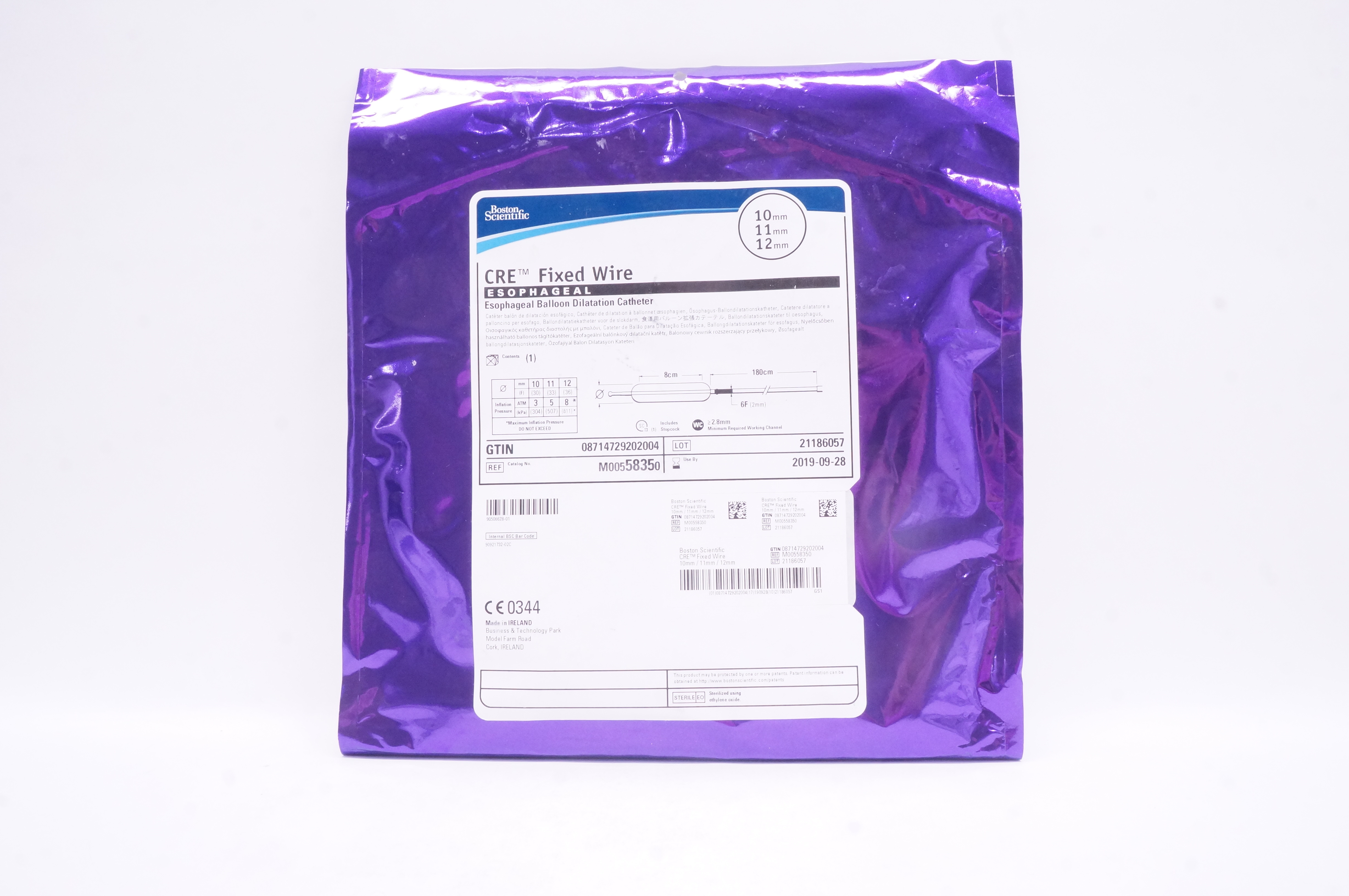 Boston Scientific 5835 CRE Esophageal Balloon Dilatation Cath.10x11x12mm (x)