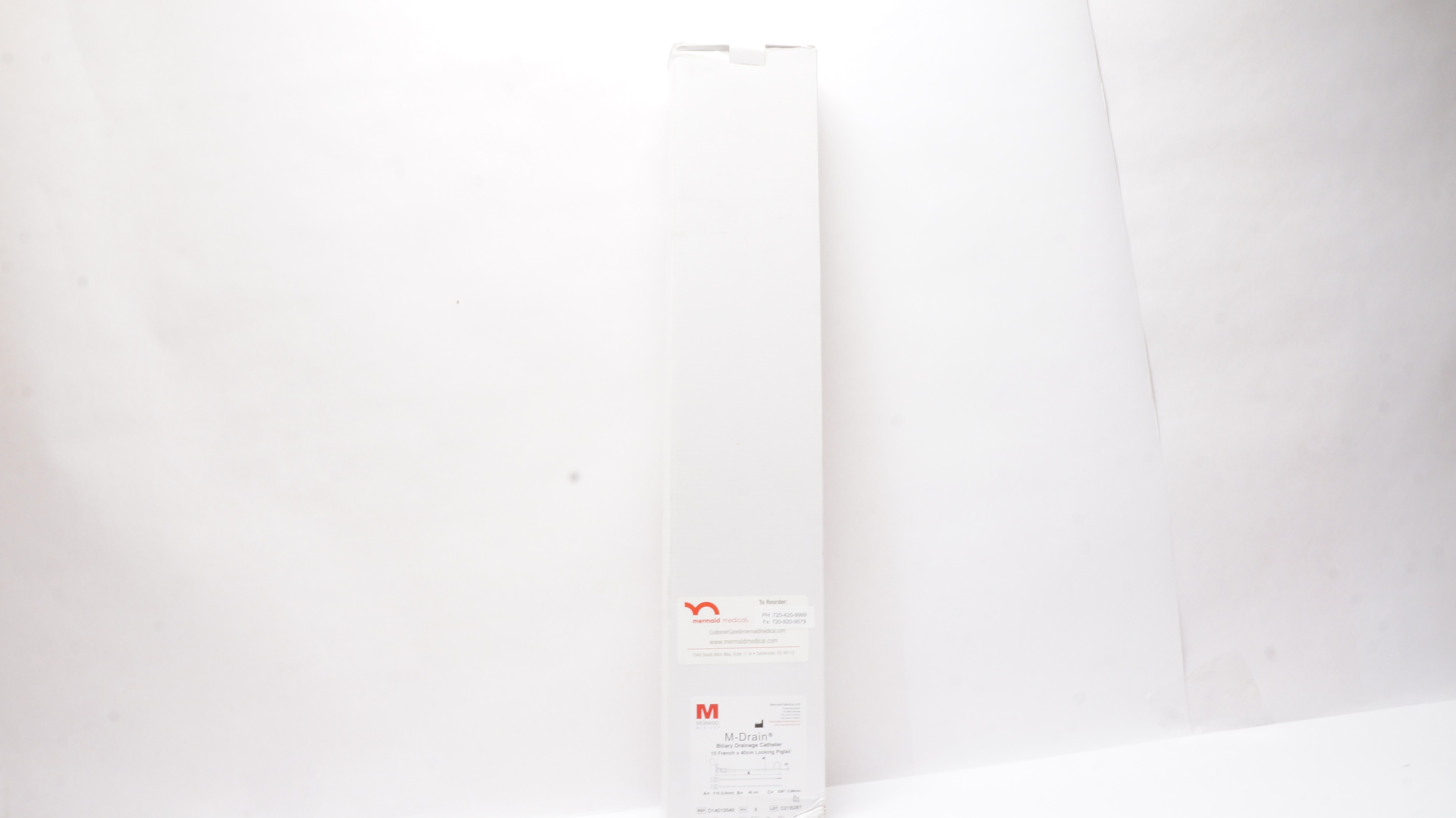 Mermaid Medical D14010040 M-Drain Biliary Drainage Cath. 10Fr x 40cm - Box of 5
