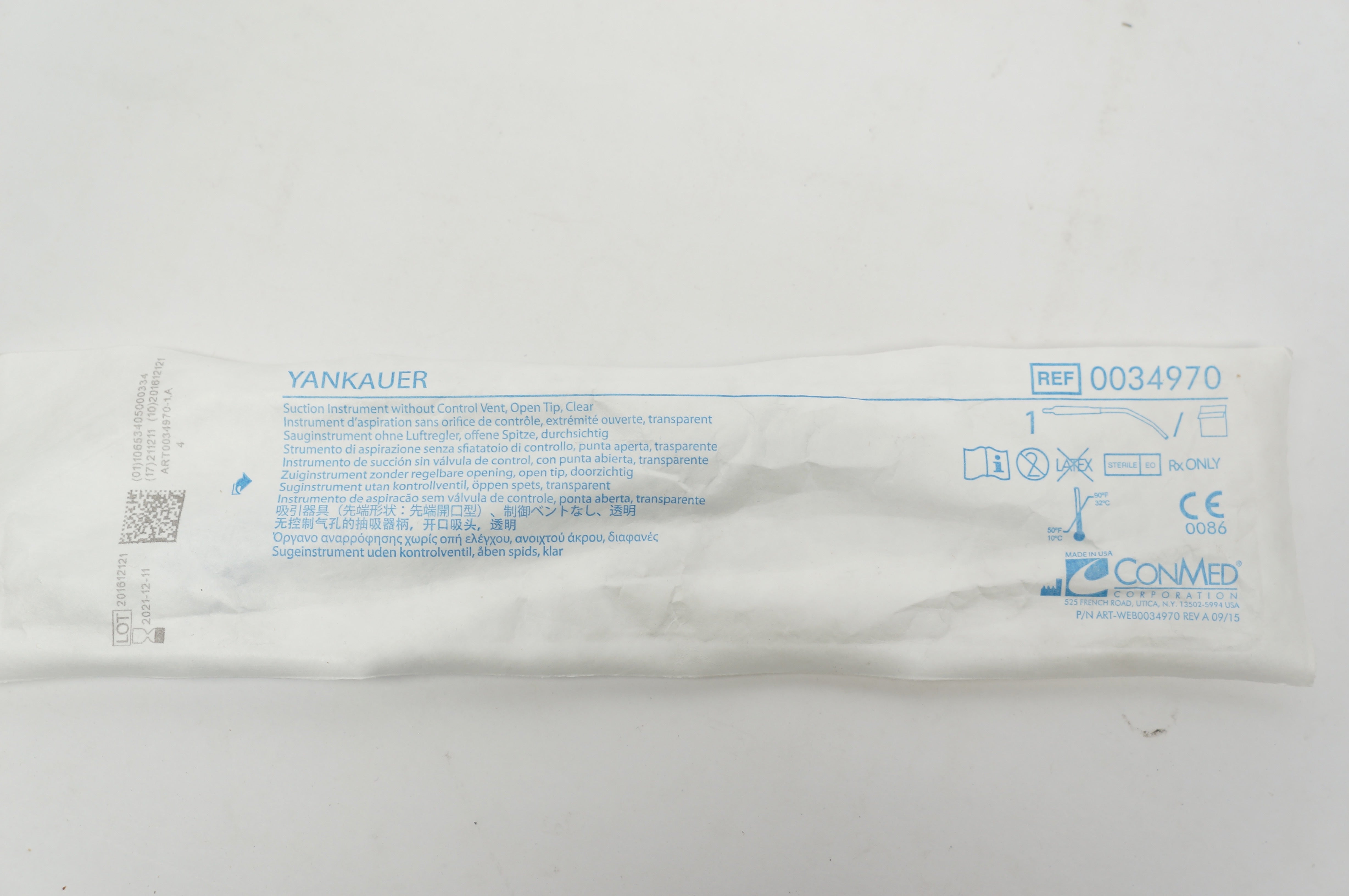 ConMed 0034970 YANKAUER Suction Istrument without Control Vent (x)