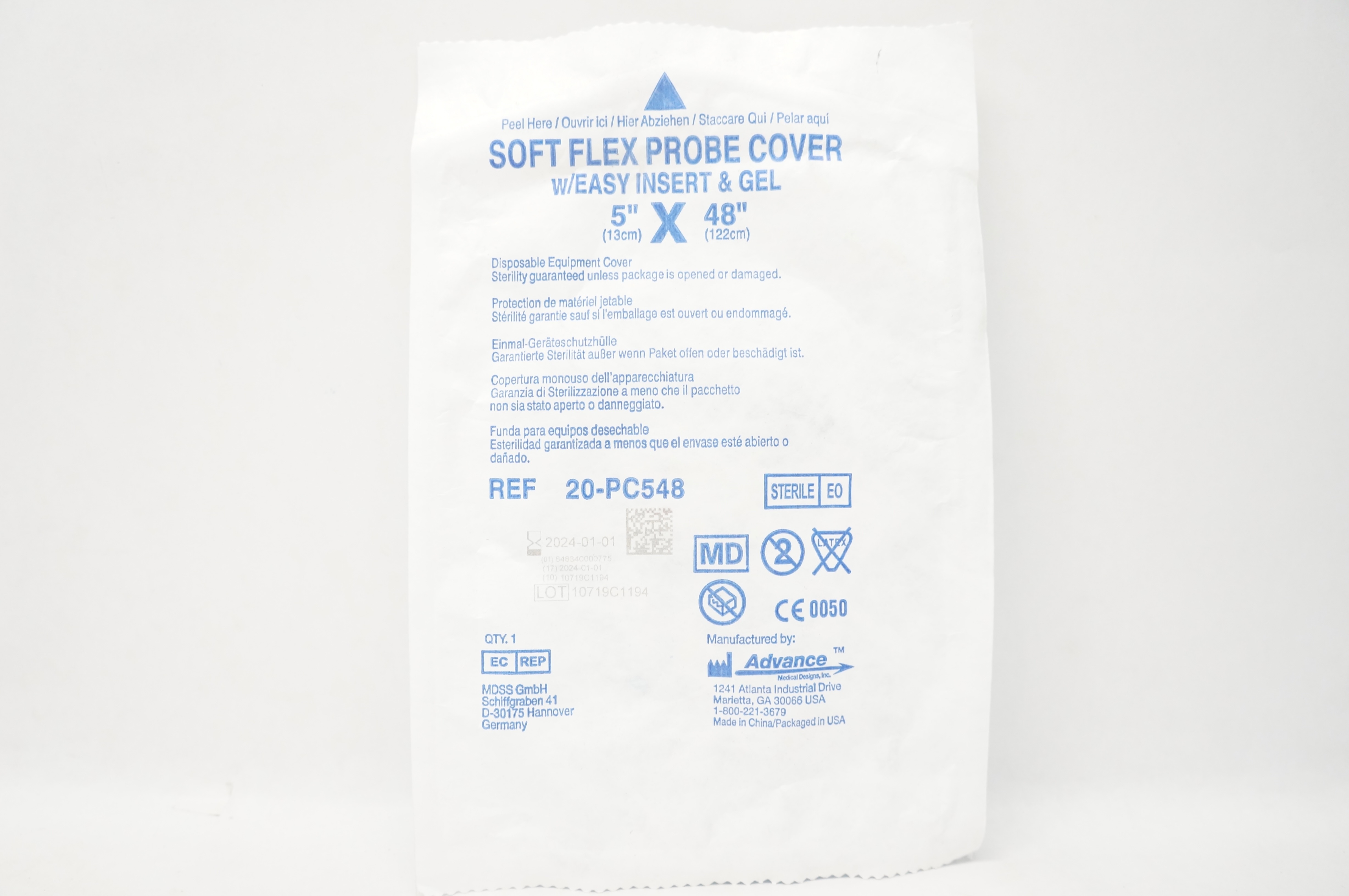 Advance 20-PC548 Soft Flex Probe Cover 5Inch x 48Inch