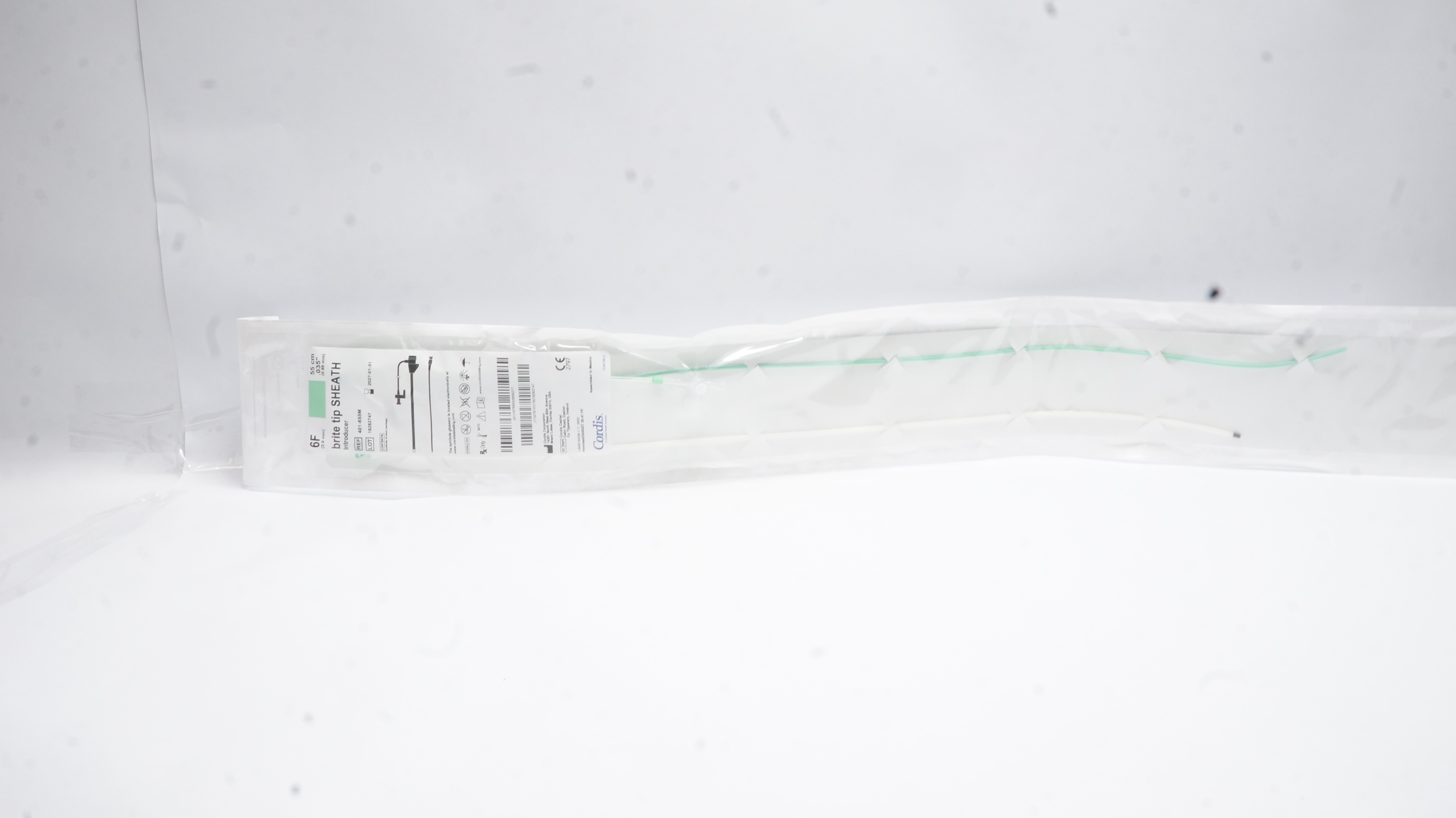 Cordis 401-655M Brite Tip Sheath Introducer 6F x 55cm x .035inch