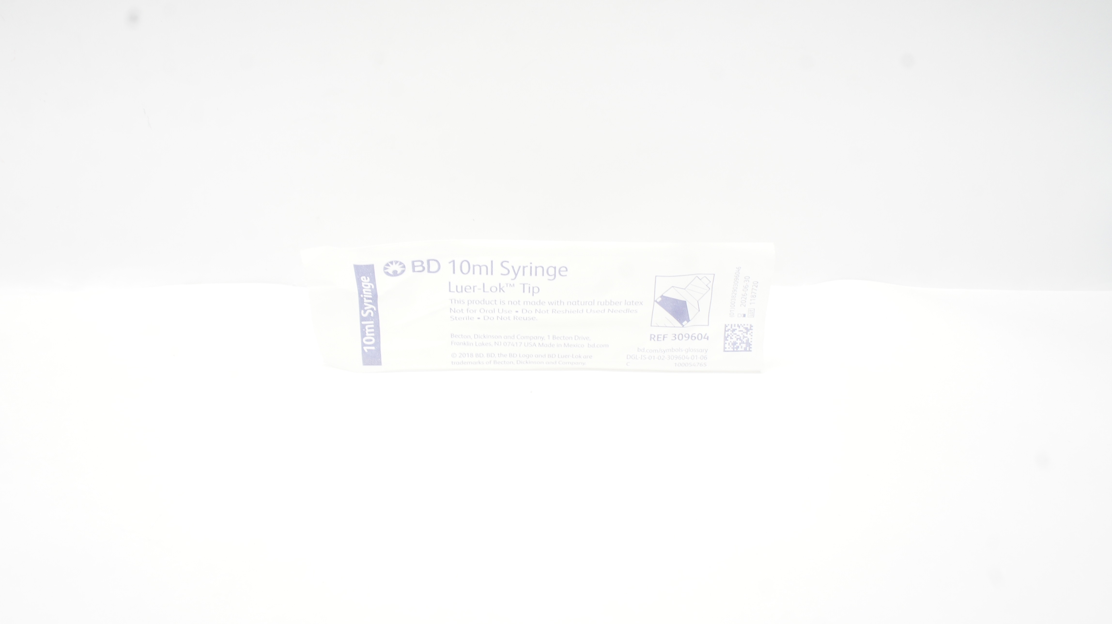 BD 309604 Syringe Luer-Lok Tip 10mL