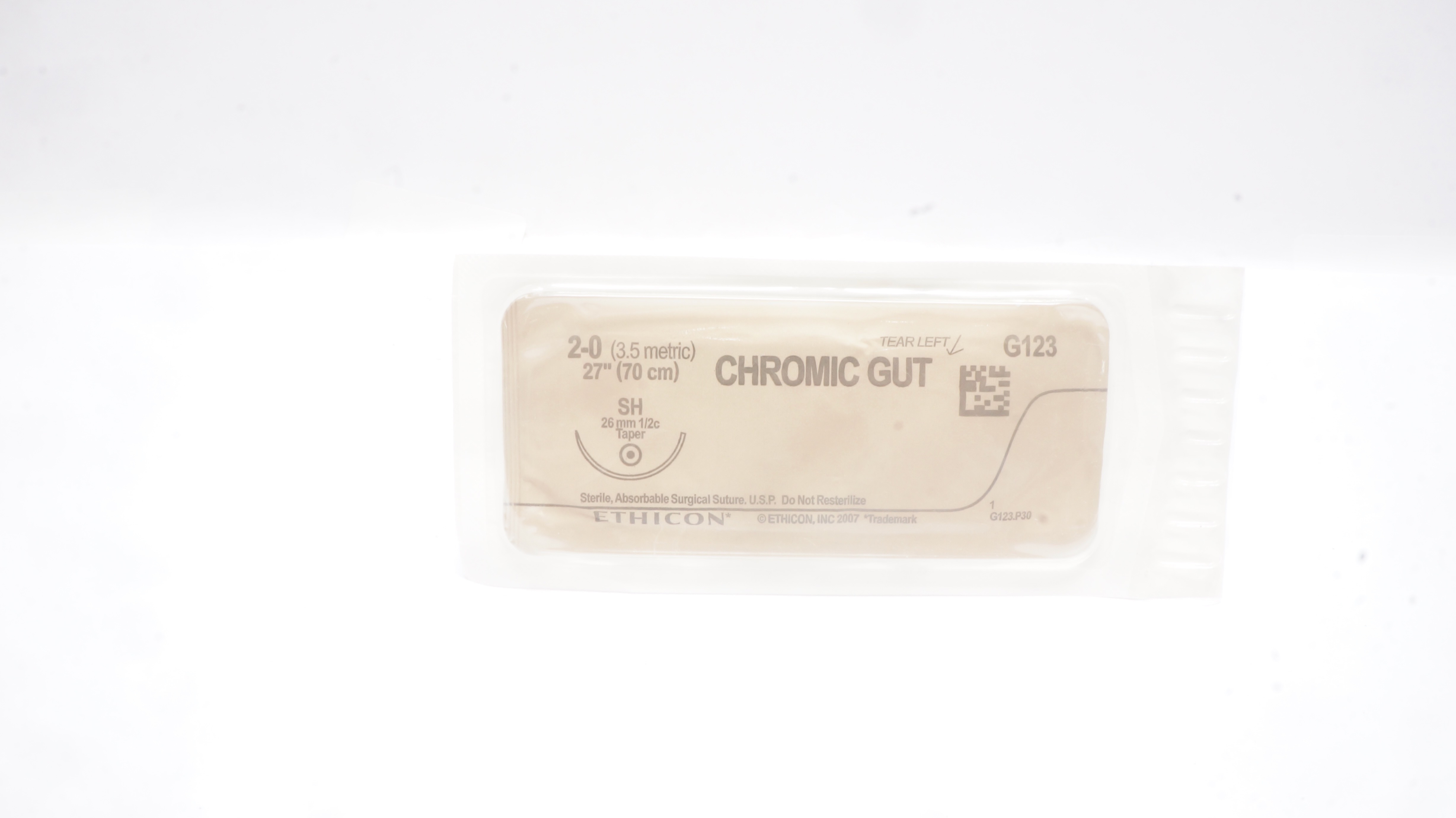 Ethicon G123 2-0 Chromic Gut Surgical Stre SH 26mm 1/2c Taper, 27inch (x)