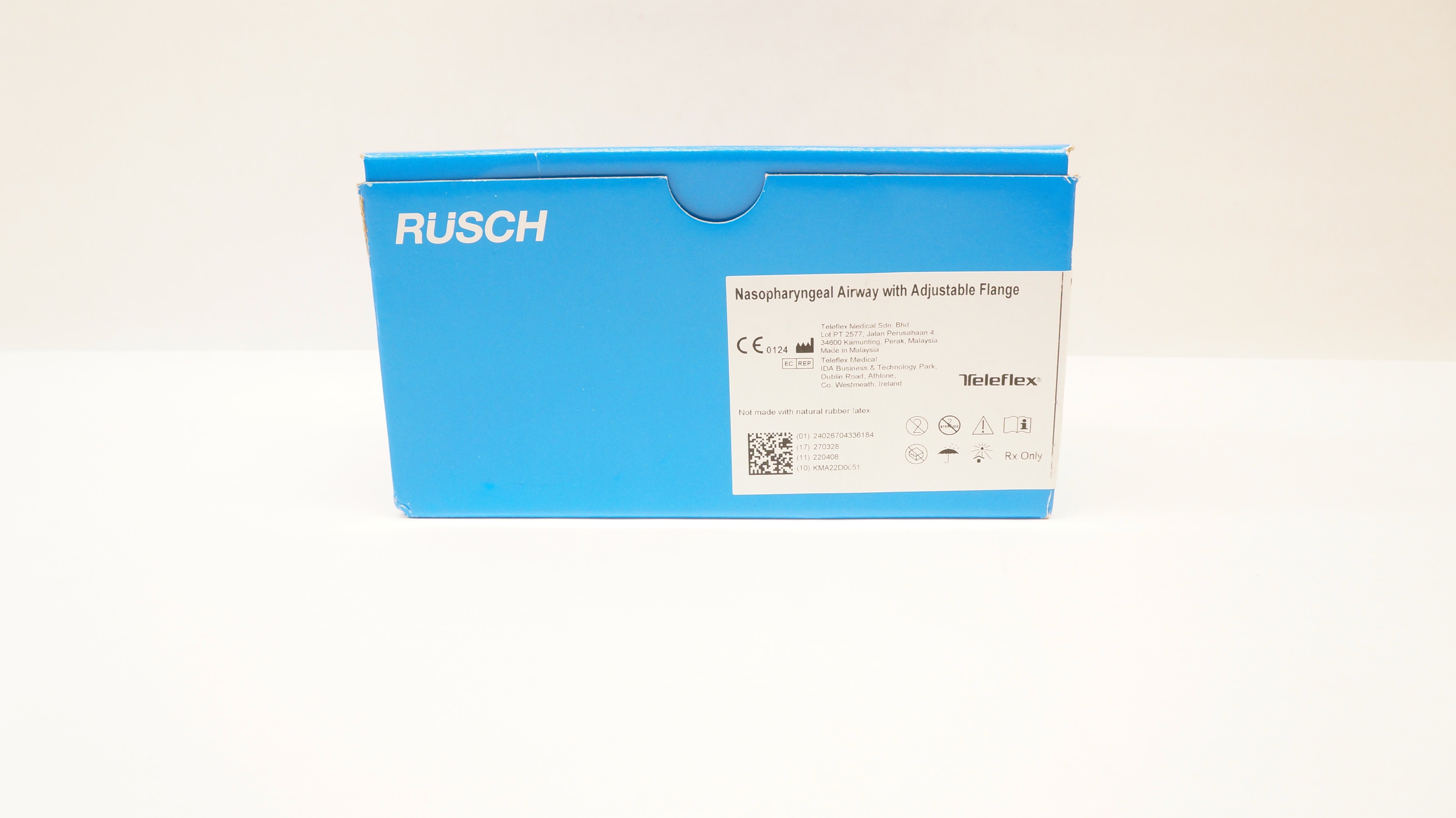 Teleflex 18542034 Nasopharyngeal Airway w/Adjustable Flange, 34Fr - Box of 5