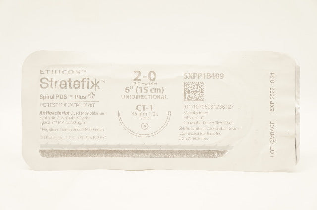 Ethicon SXPP1B409 2-0 STRATAFIX Spiral PDS Plus CT-1 36mm 1/2c Taper, 6inch