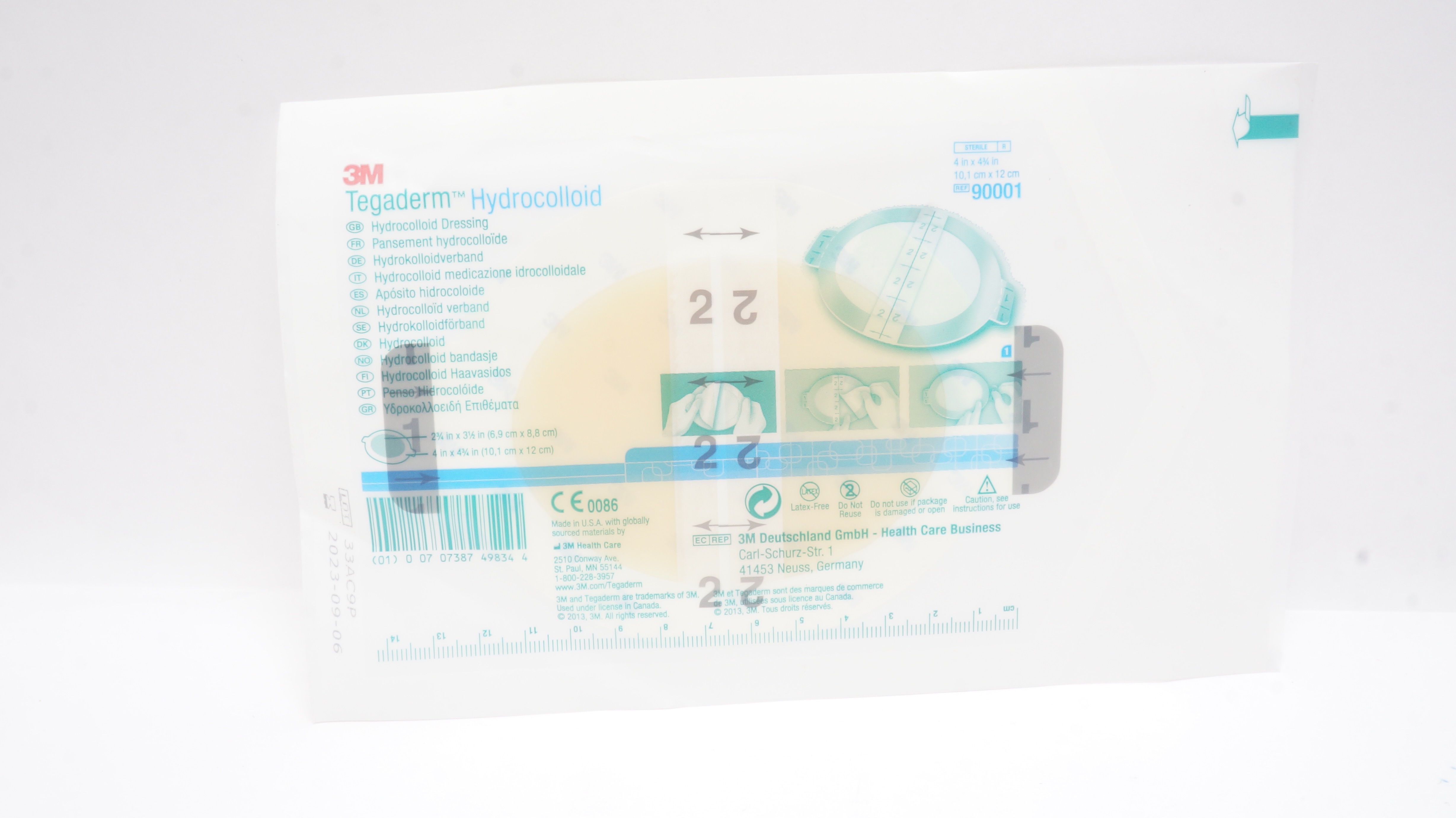 3M 90001 Tegaderm Hydrocolloid Dressing 4inch x 4-3/4inch (x)