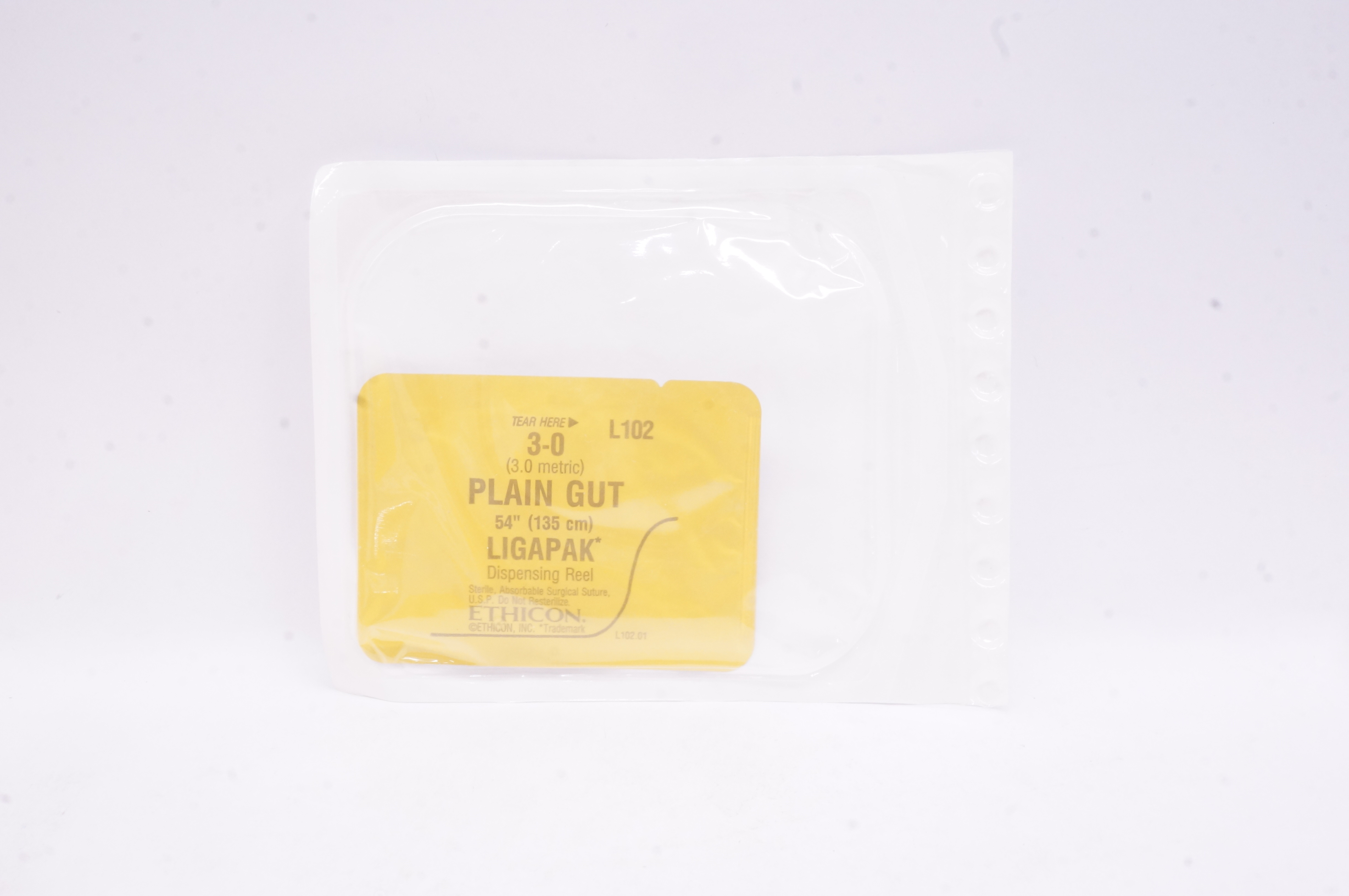 Ethicon L102 3-0 Plain Gut 54inch LIGAPAK Dispensing Reel (x)