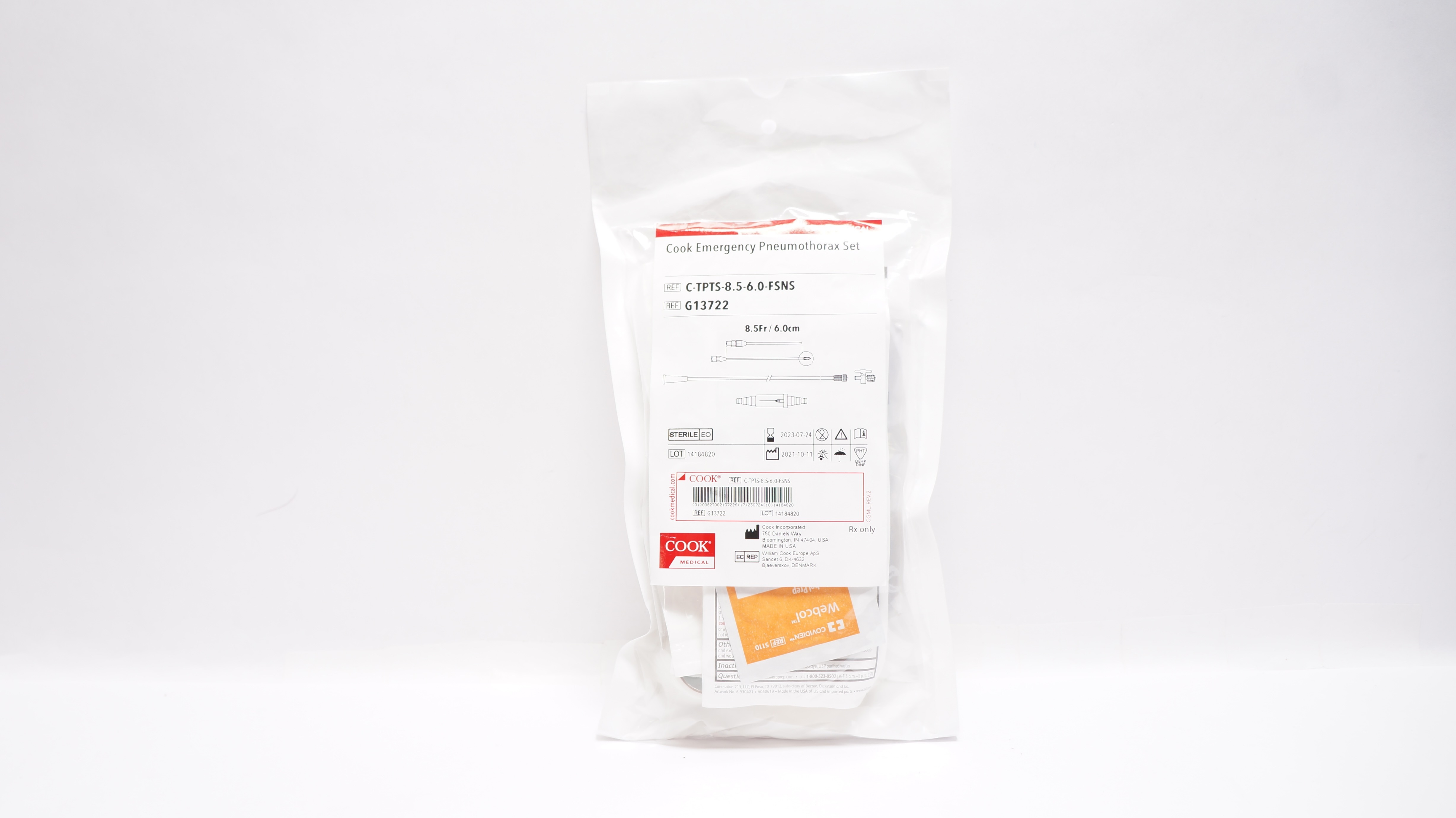 Cook Medical G13722 Emergency Pneumothorax Set 8.5Fr (x)