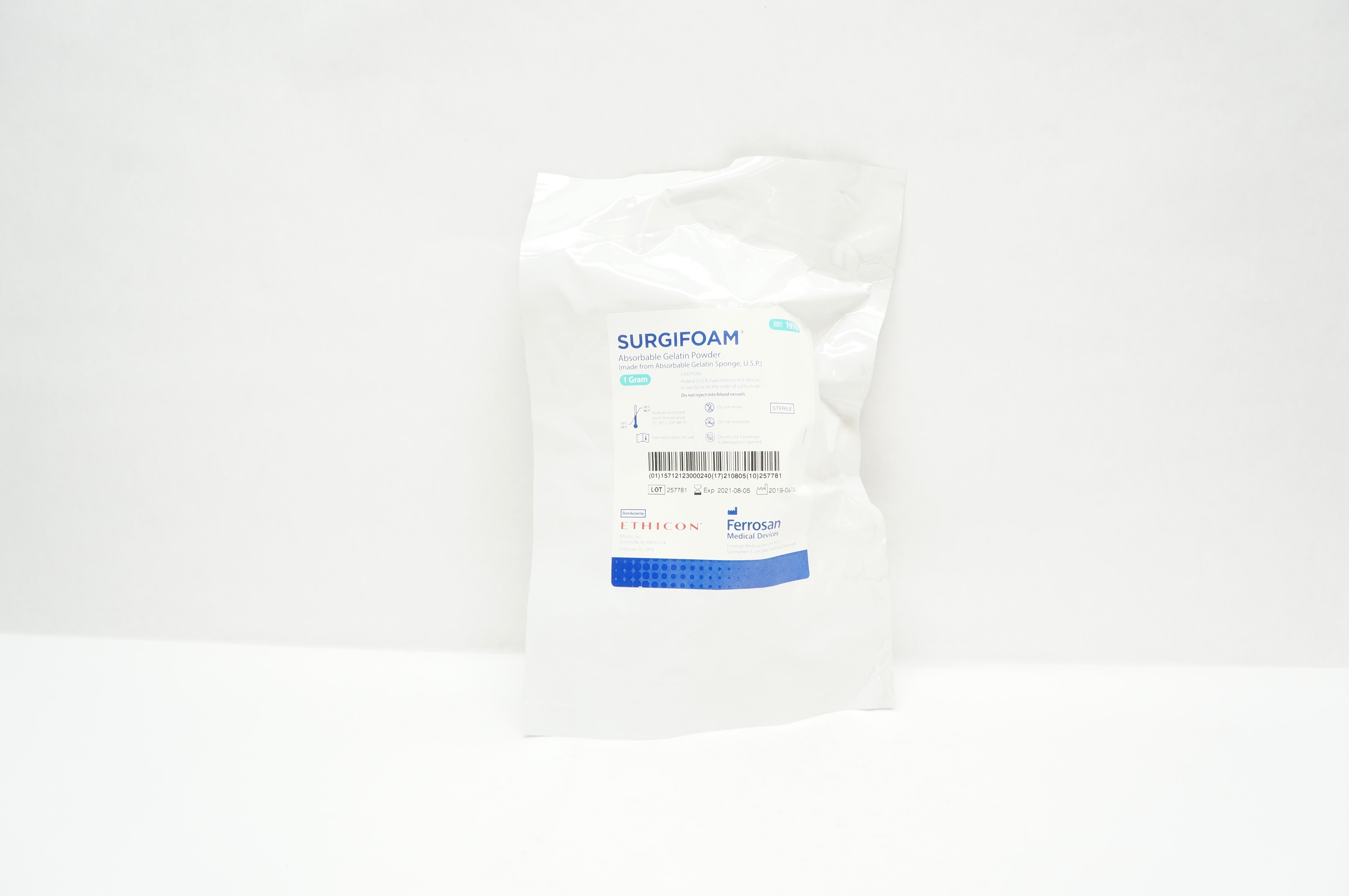 Ethicon 1978 Ferrosan Surgifoam Absorbable Gelatin Powder 1 Gram (x)