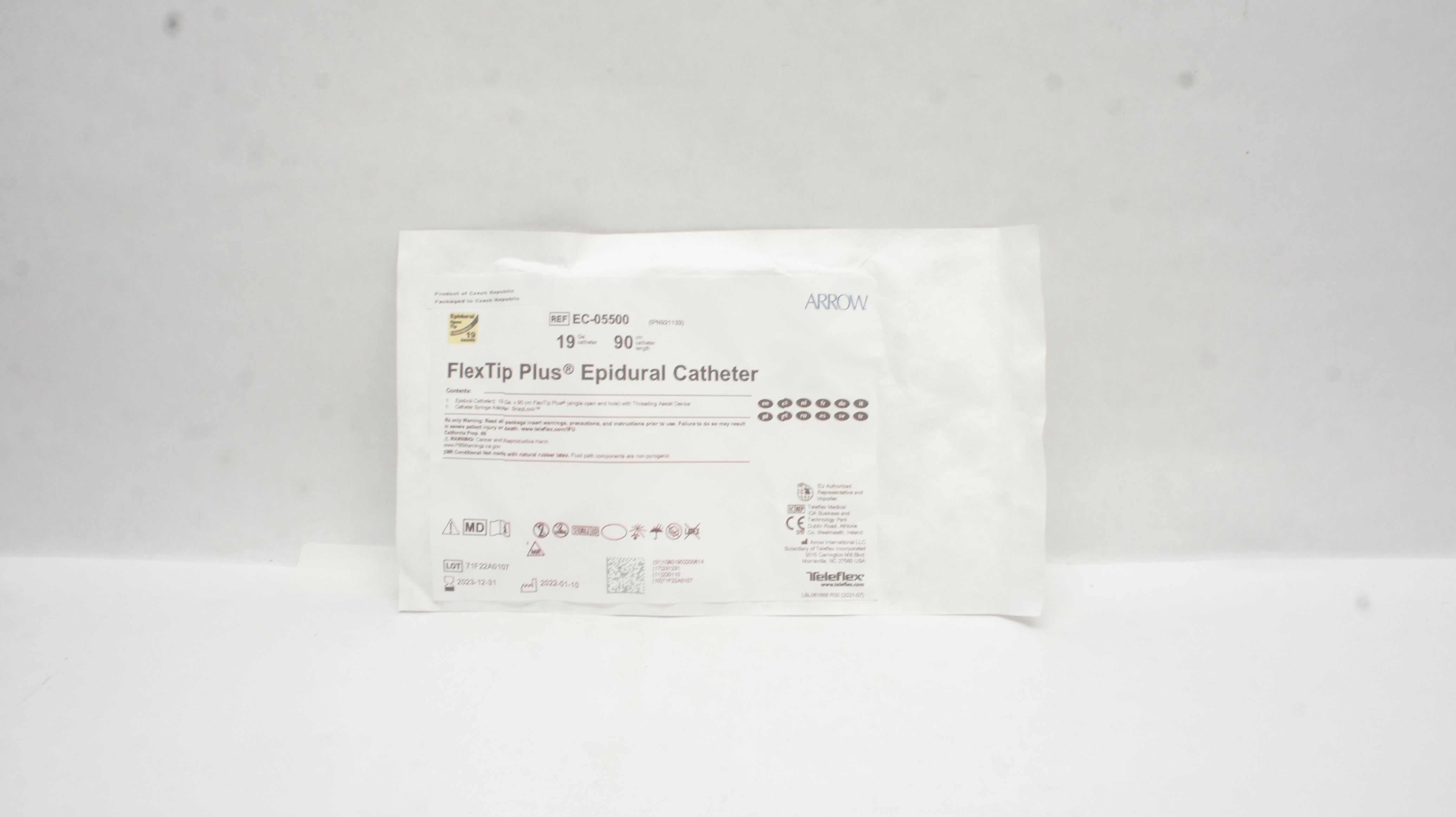 Arrow EC-05500 FlexTip Plus Epidural Cath. 19Ga x 90cm