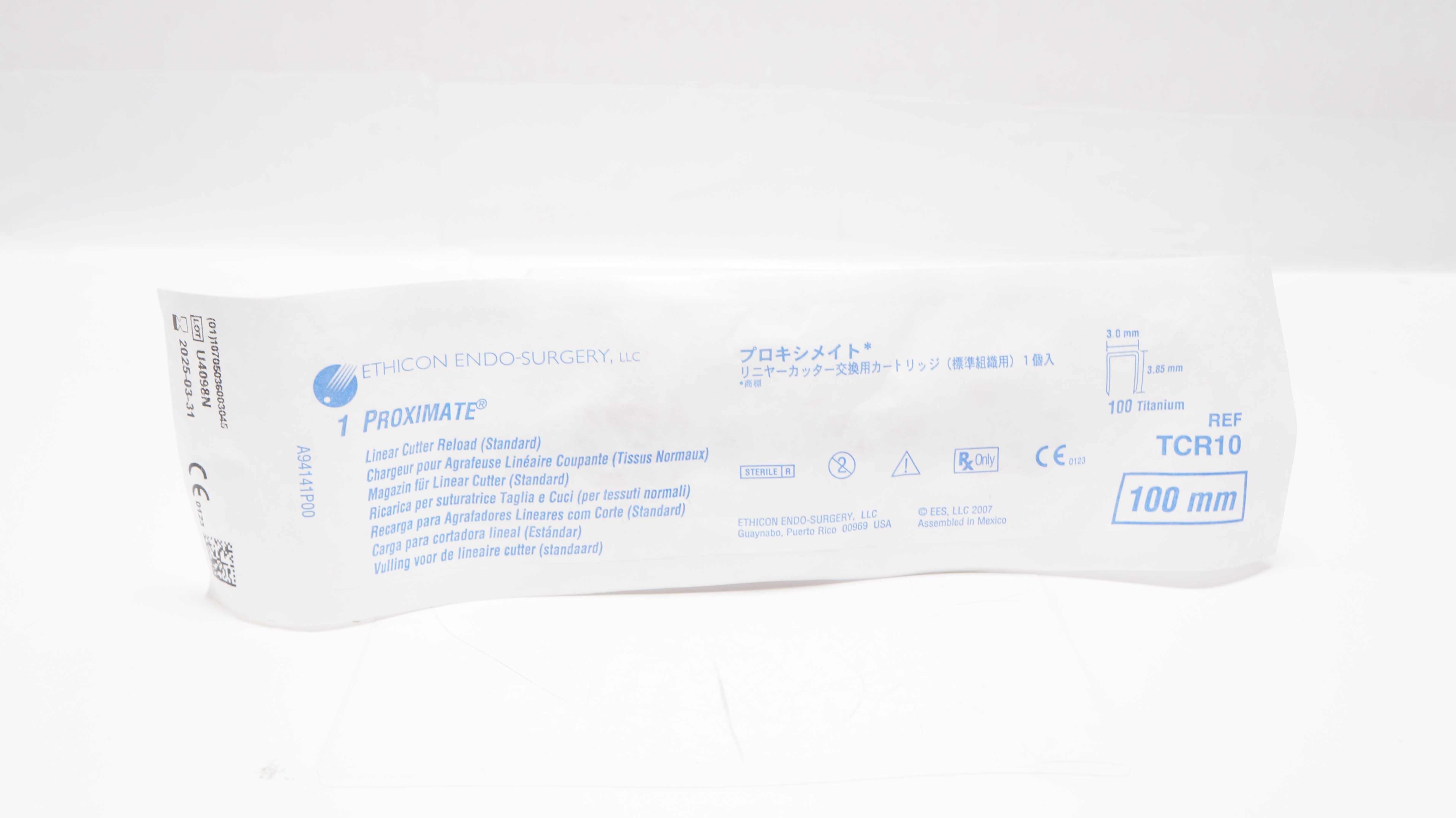 Ethicon TCR10 Endo-Surgery 1Proximate Linear Cutter Reload 100mm 3.0mm x 3.85mm