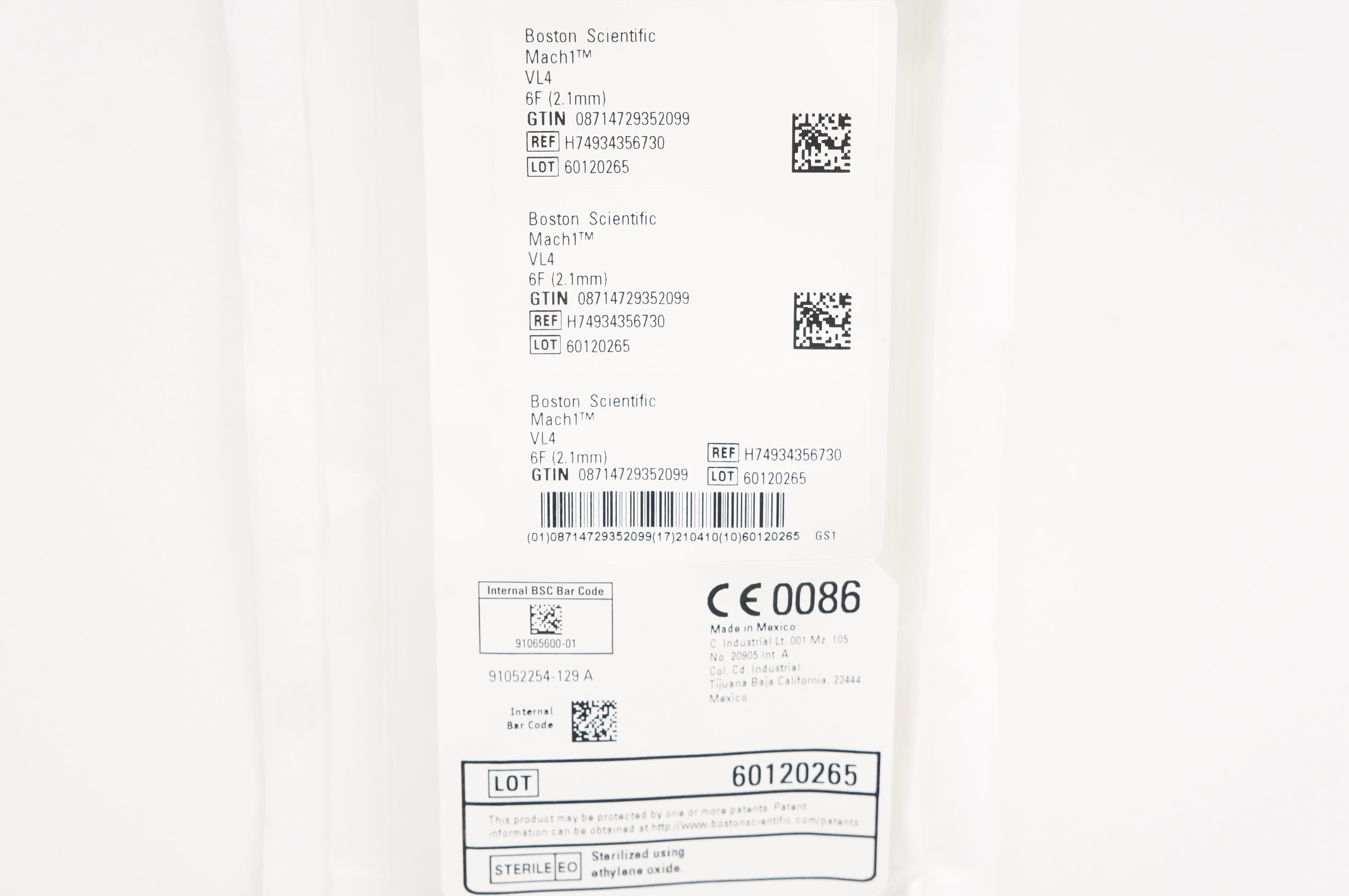 Boston Scientific 3435673 Mach1 VL4 Voda Left 4 Guide Cath. 6F (x)