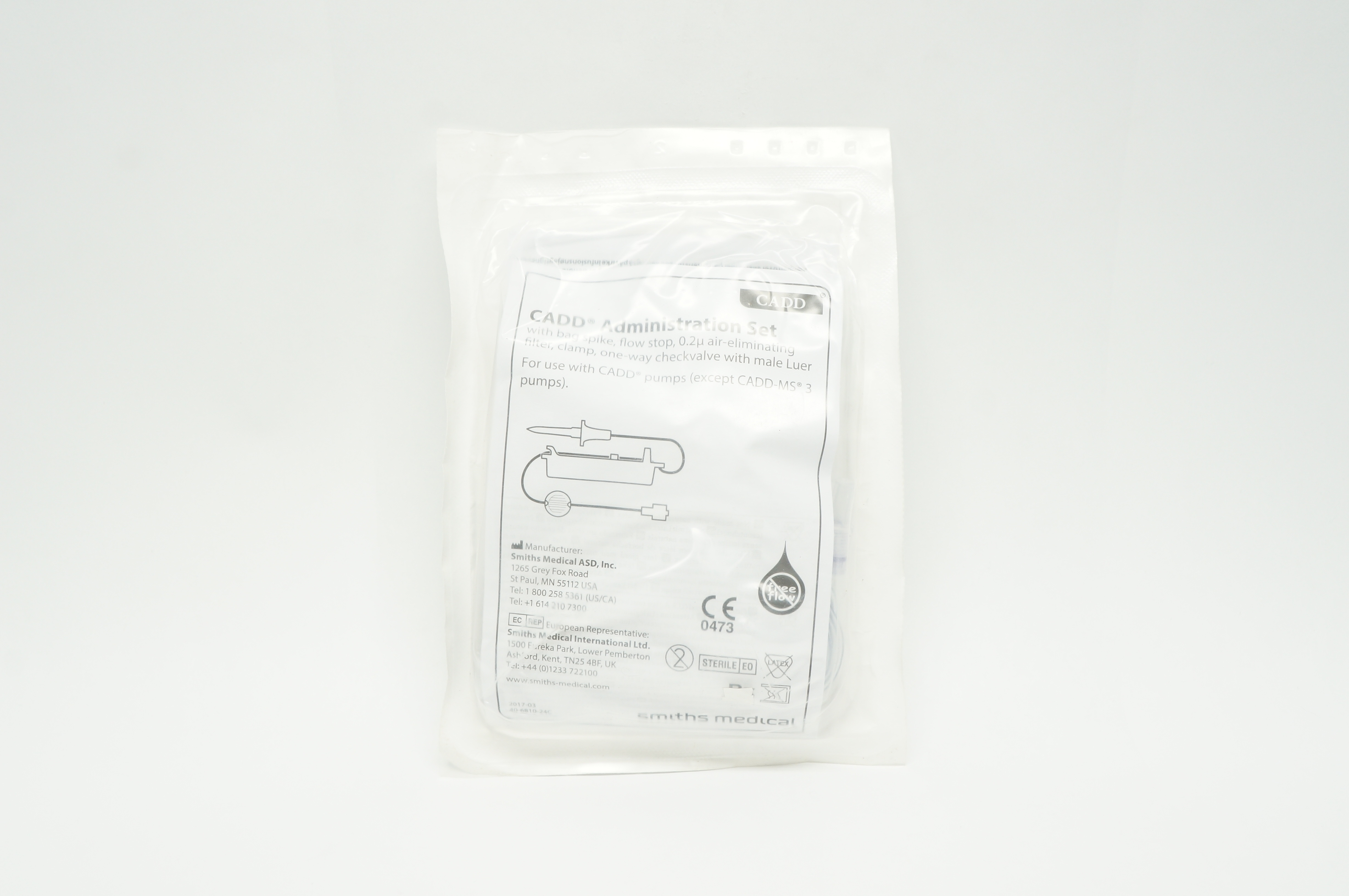 Smiths Medical 21-7394-24 CADD Administration Set 108 inch x 3.3mL