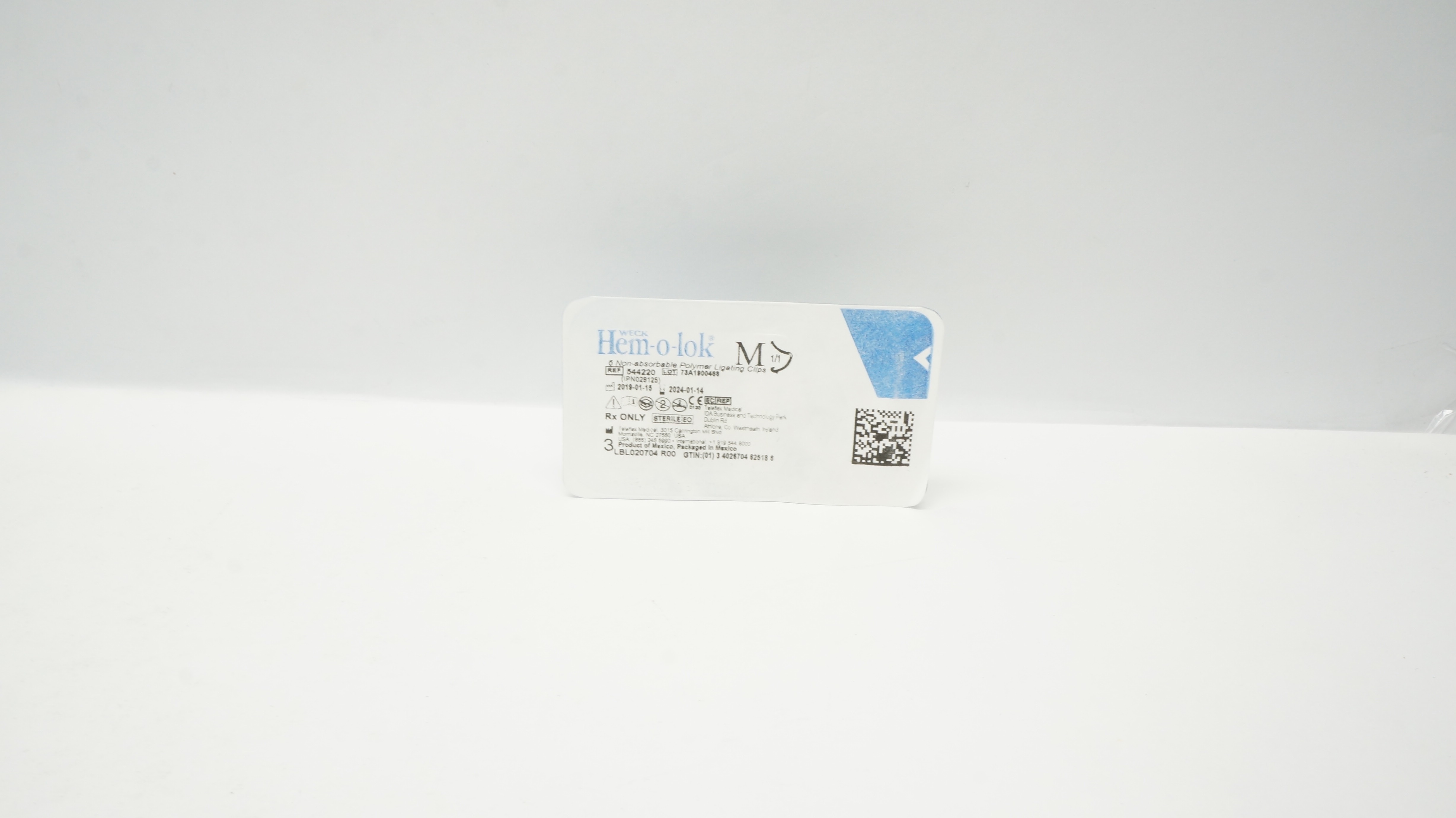 Teleflex 544220 Weck Hem-o-lok M 6 Non-Absorbable Polymer Ligating Clips (x)