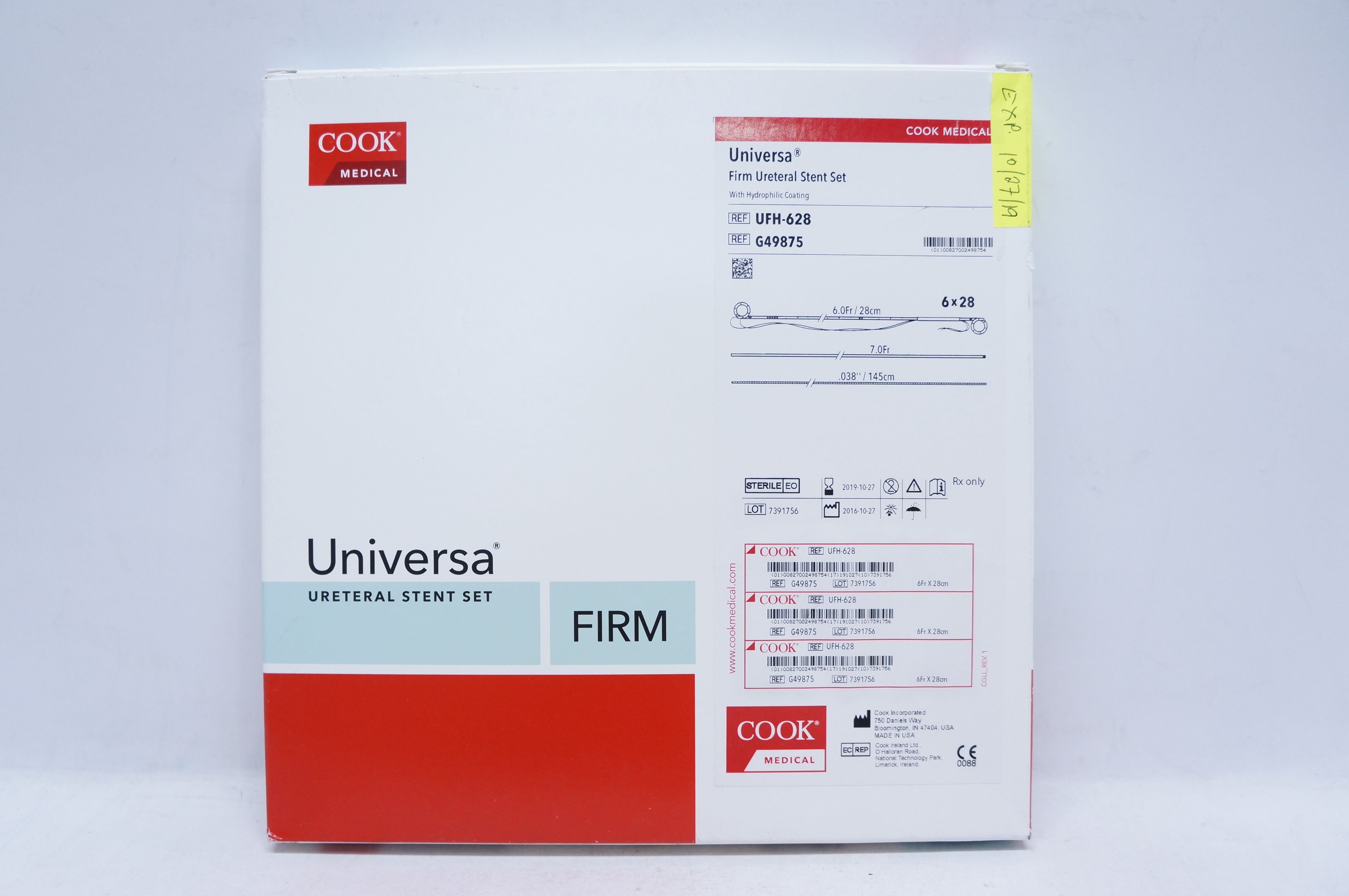 Cook Medical UFH-628 Universa Ureteral Stnt Set 6Fr. x 28cm (x)