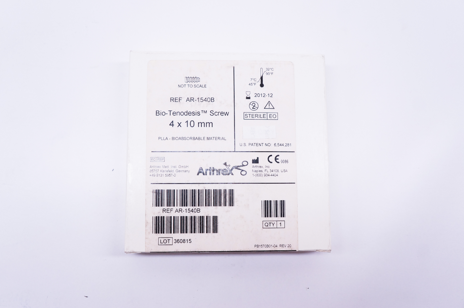 Arthrex AR-1540B Bio-Tenodesis Screw 4 x 10mm (x)