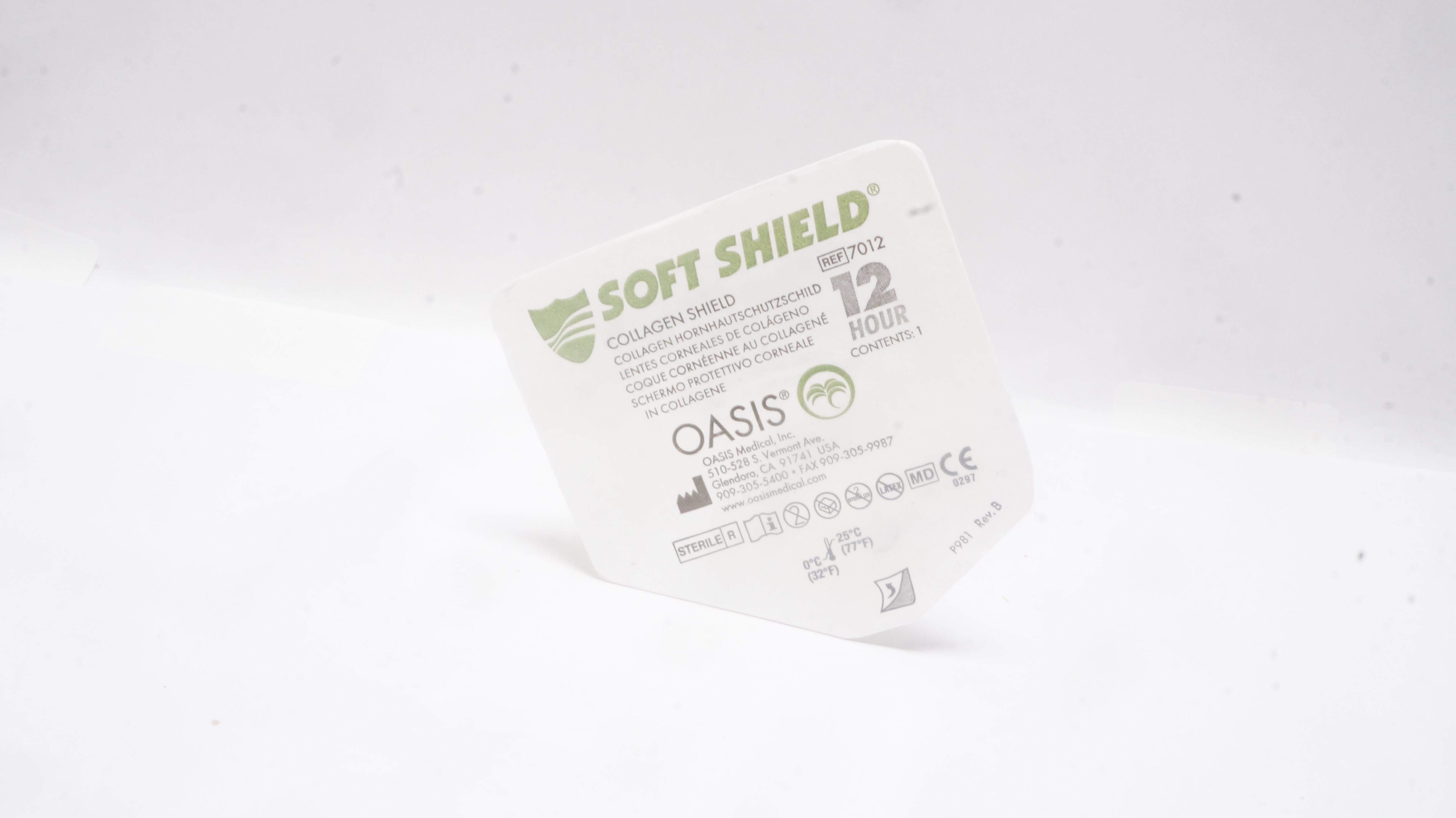 Oasis 7012 Soft Shield Collagen Corneal Shield 12-Hour