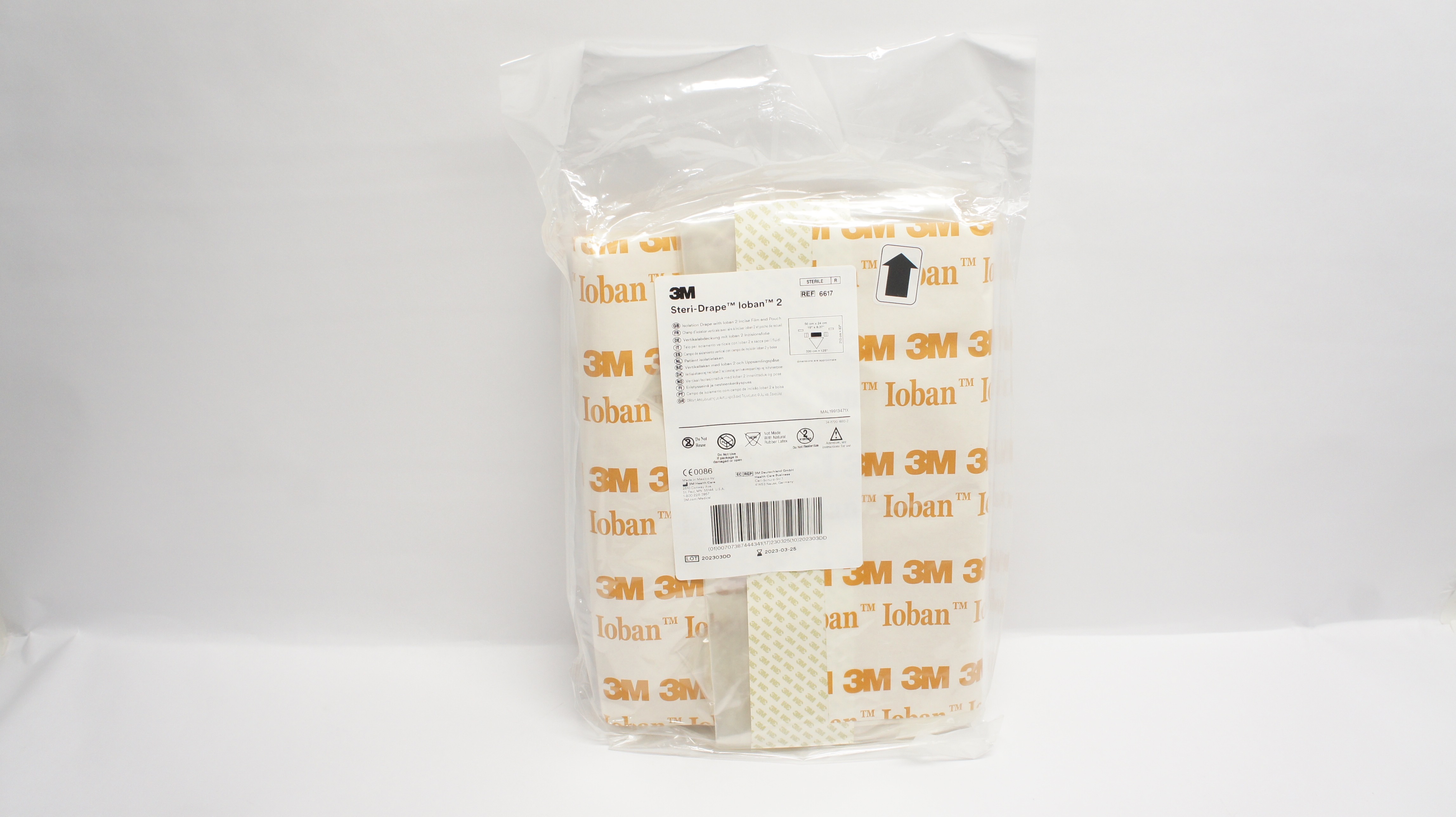 3M 6617 Steri-Drape Isolation Drape w/Loban 2 Incise Film&Pouch 19 x 9.37inch