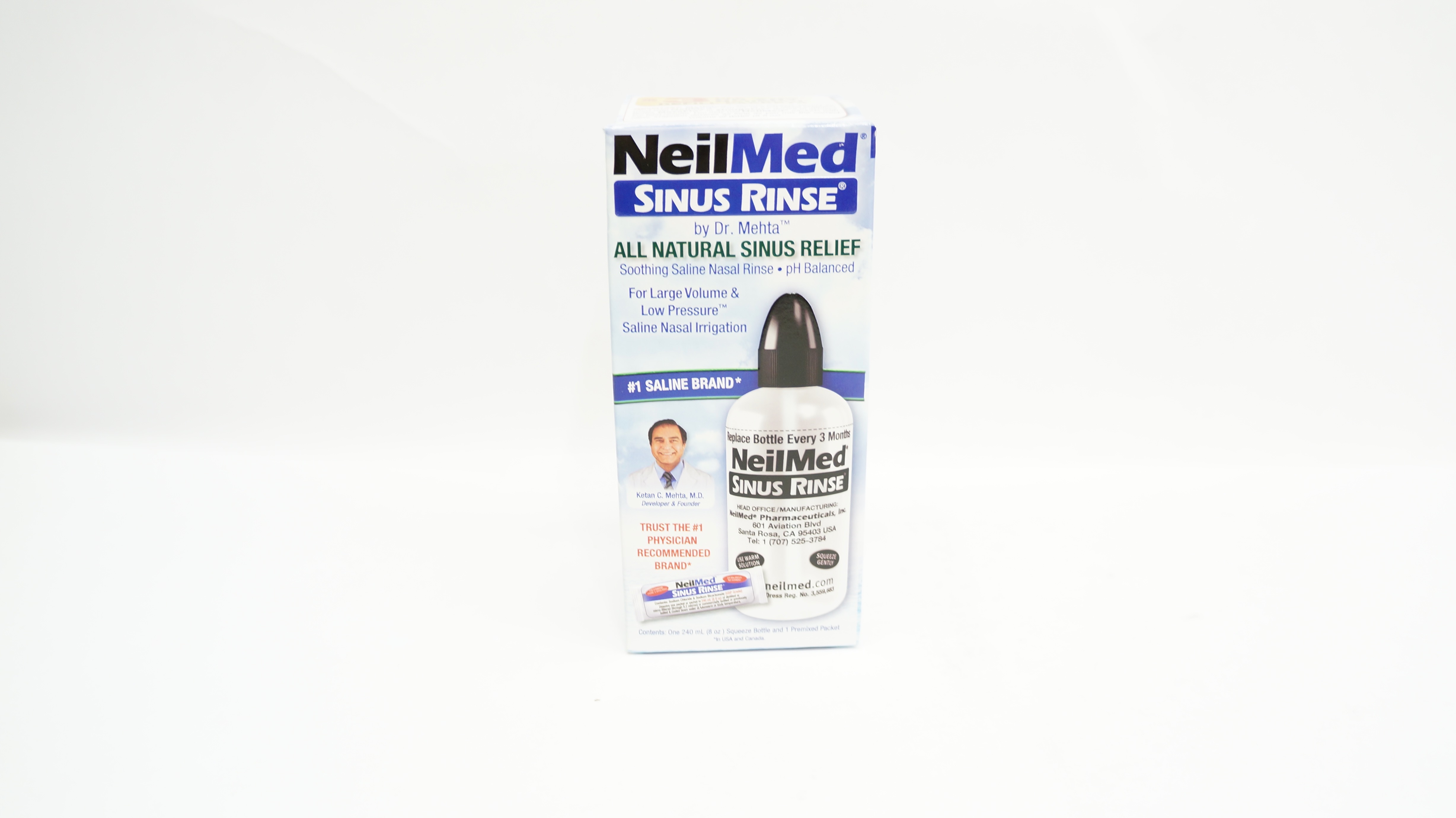 NeilMed Sinus Rinse Soothing Saline Nasal Rinse pH Balanced 240mL