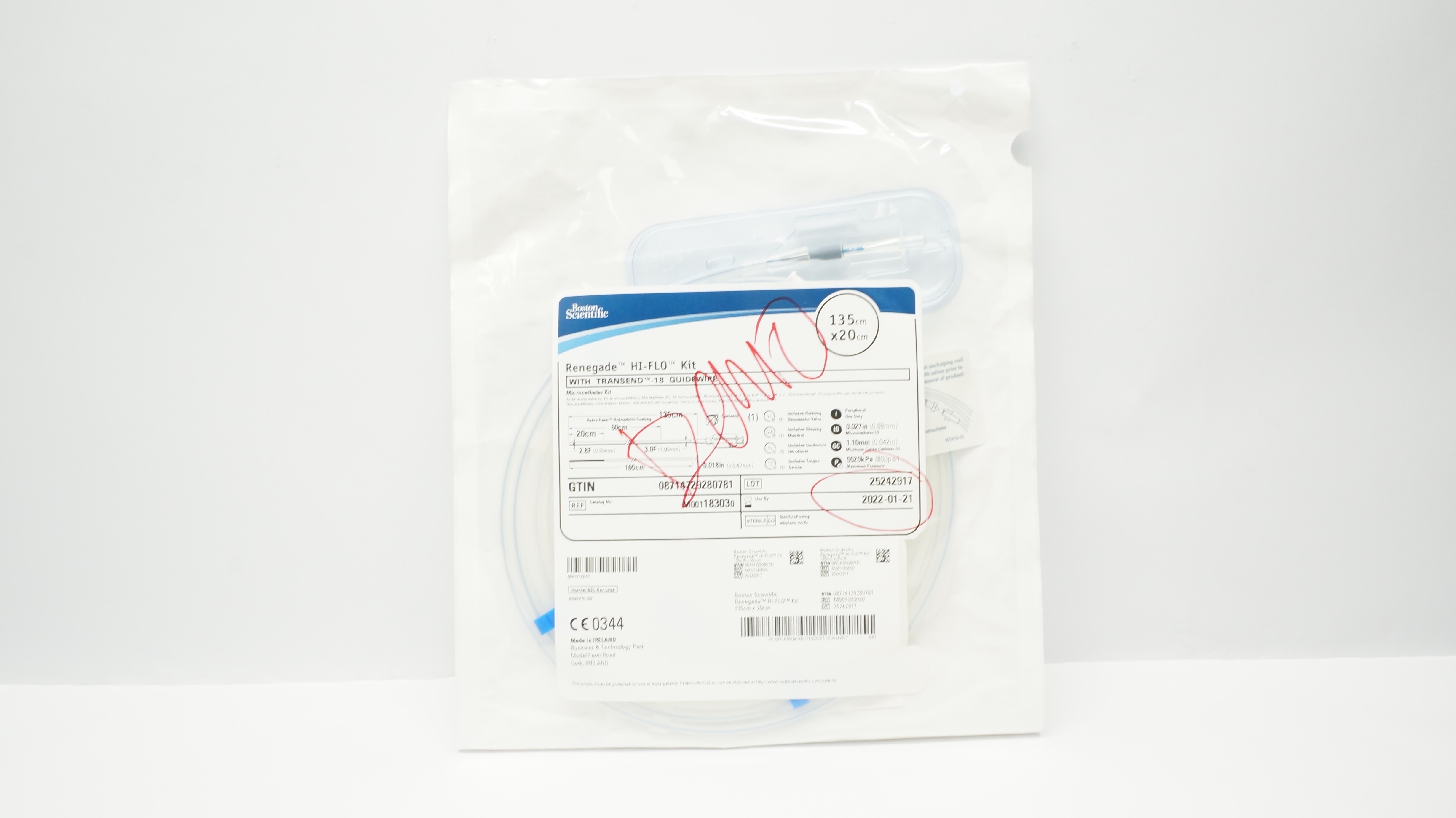 Boston Scientific 18303 Renegade Hi-Flo Microcath. Kit 135cm x 20cm (x)