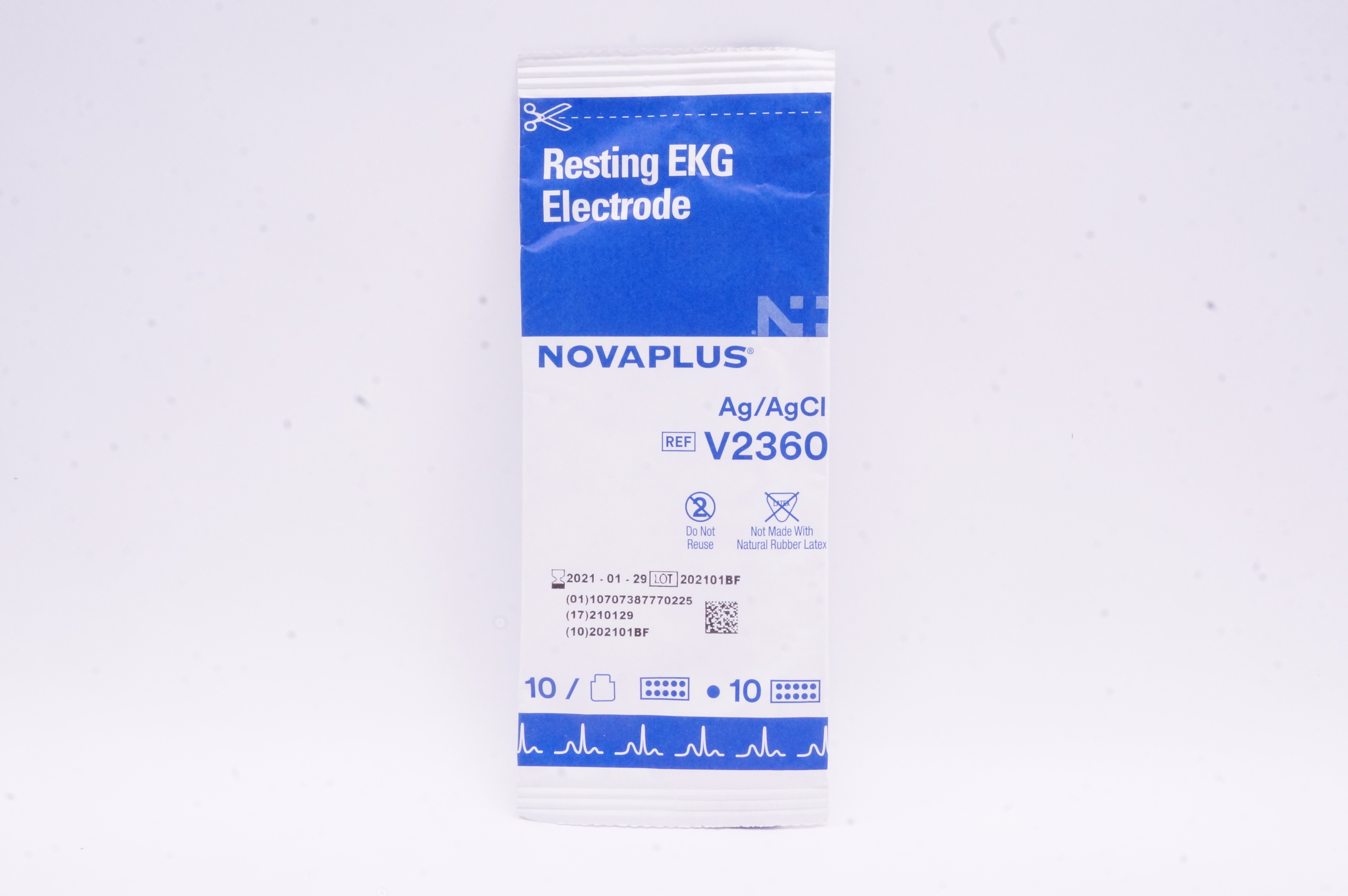 Novaplus V2360 Resting EKG Electrode - Pack of 10 (x)