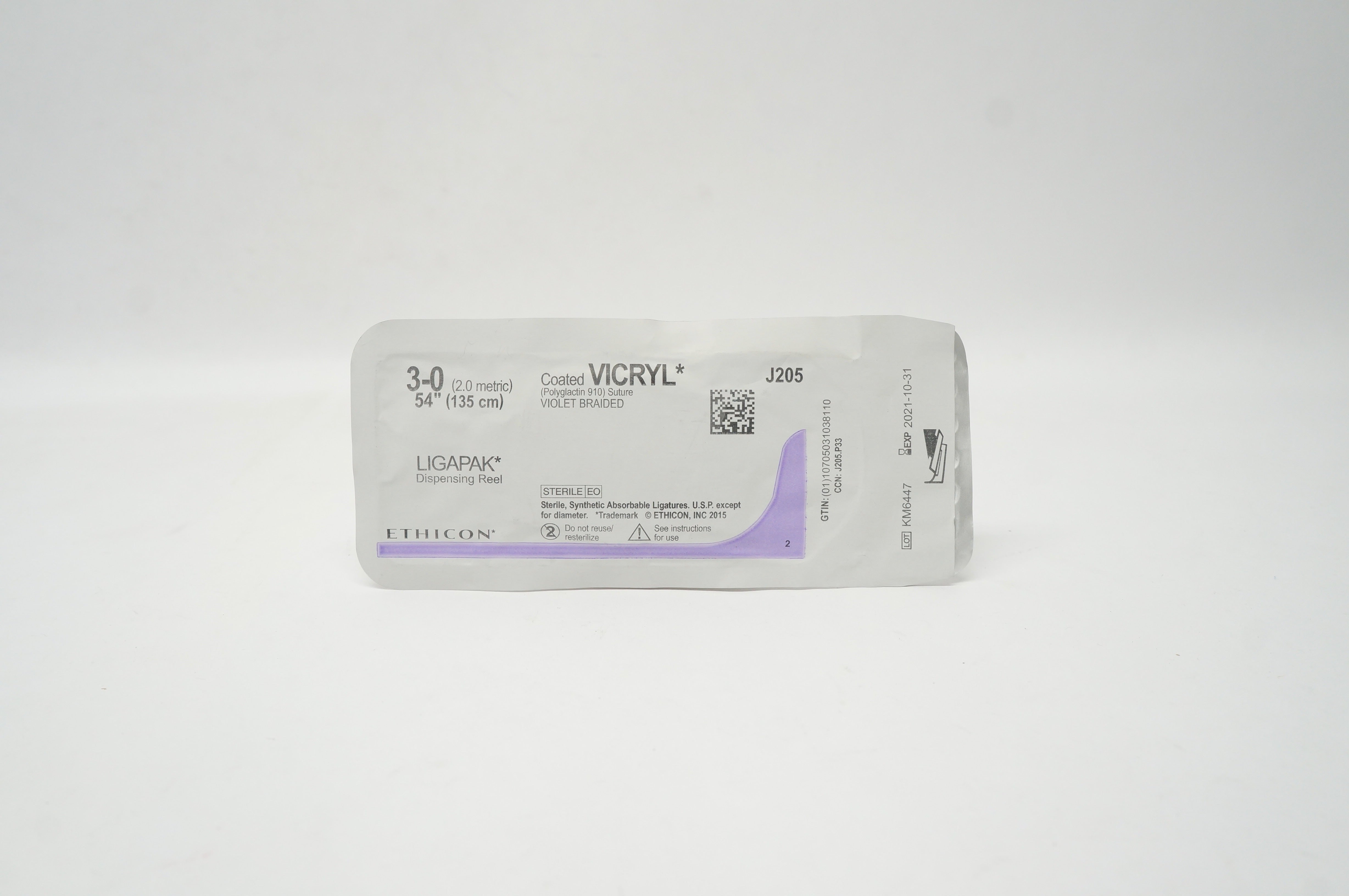 Ethicon J205G 3-0 Coated VICRYL LIGAPAK Dispensing Reel, 54inch (x)