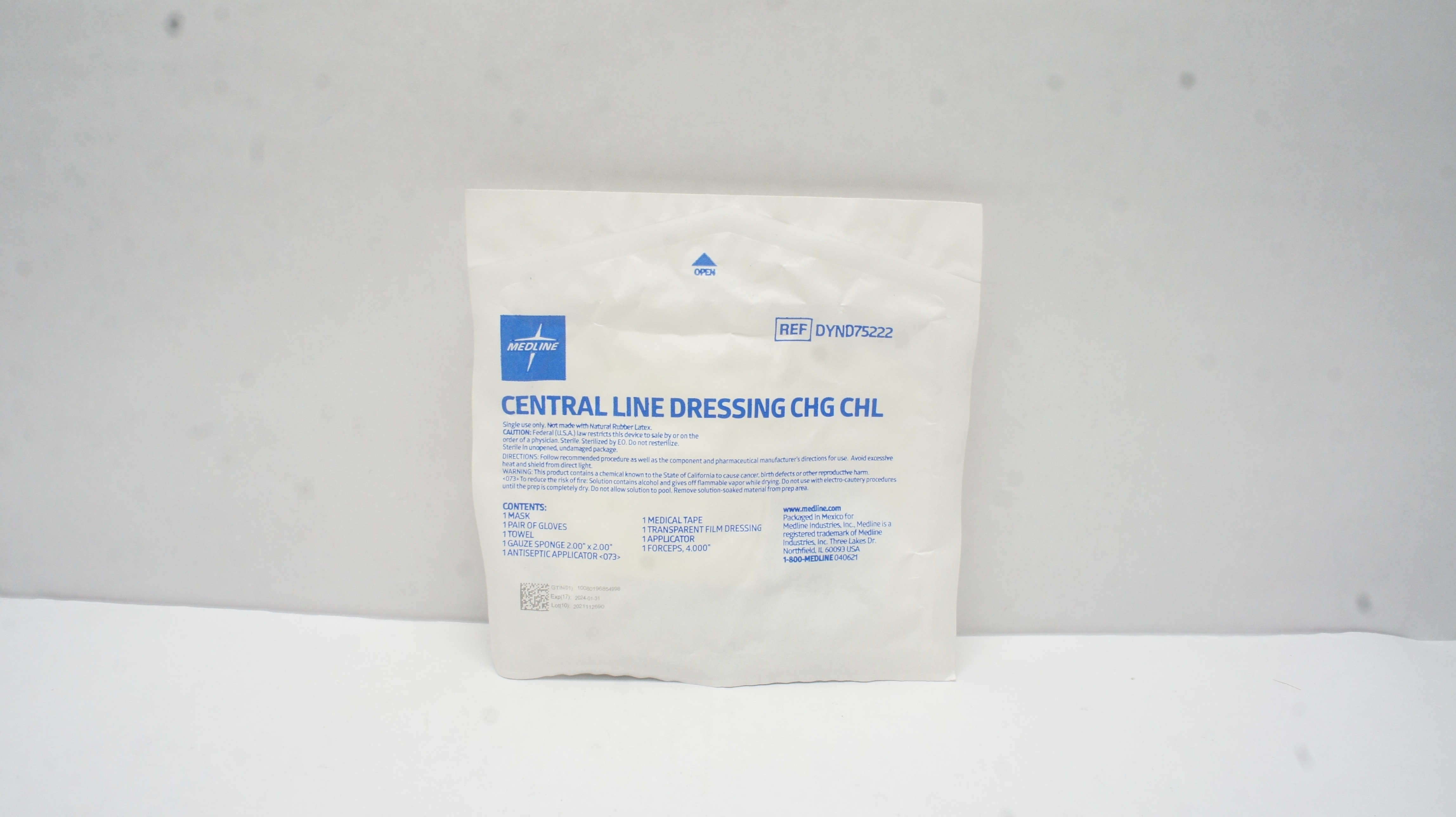 Medline DYND75222 Central Line Dressing CHG CHL (x)