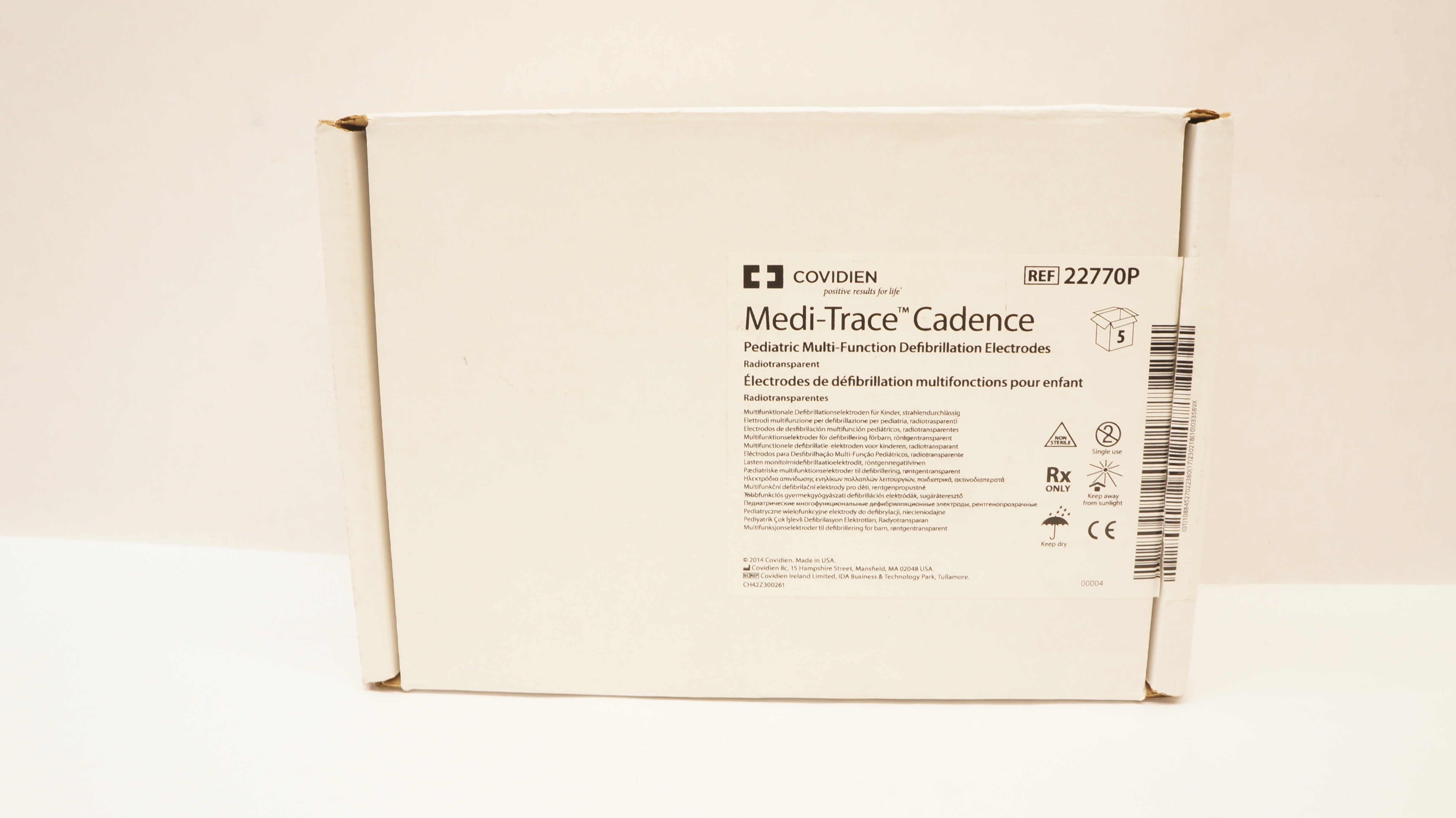 Covidien 22770P  Cadence Pediatric Multi-Function Electrodes ≤22lbs-Box of 5