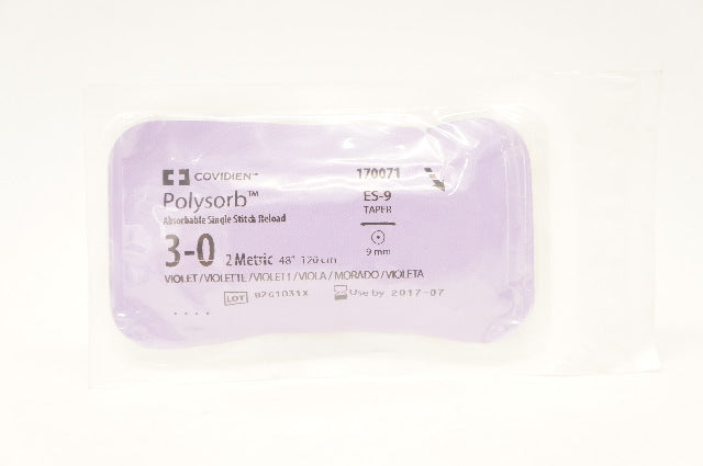 Covidien 170071 Polysorb 3-0  ES-9, 9mm Taper, 48inch (x)