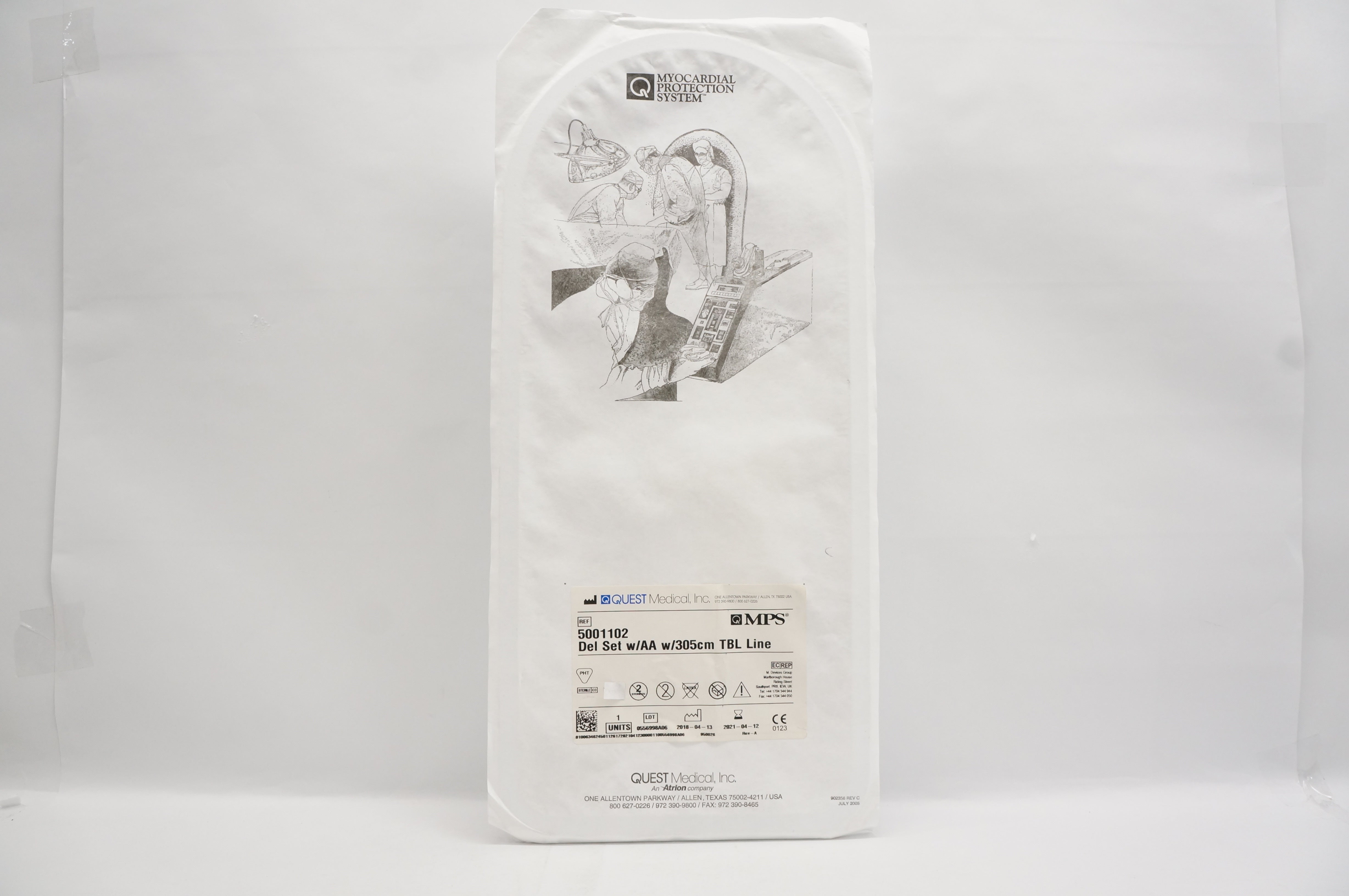 Quest Medical 5001102 MPS Del Set w/AA w/305cm TBL Line (x)
