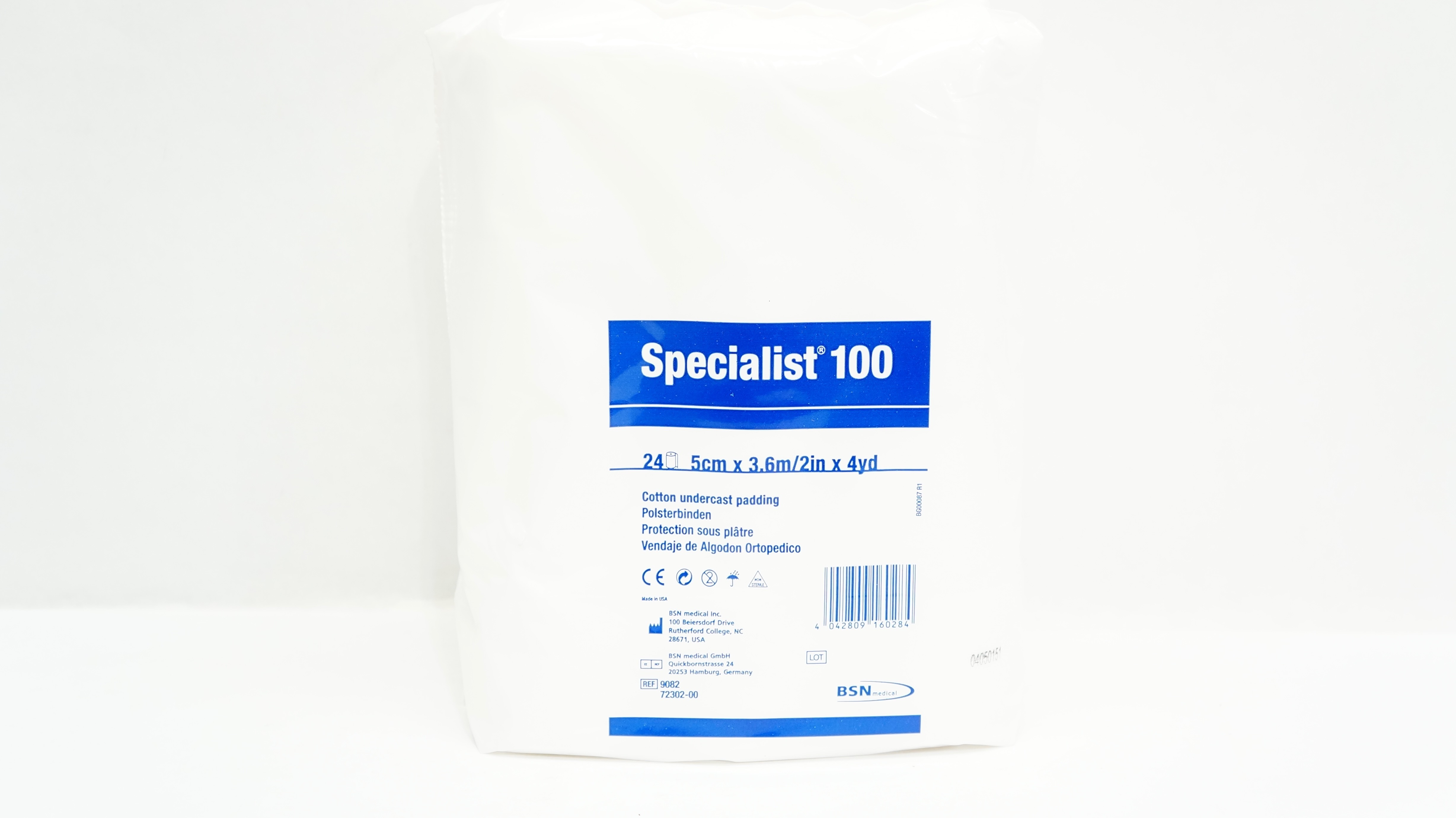 BSN Medical 72302-00/9082 Cotton Undercast Padding 2inch x 4yd - Pack of 24