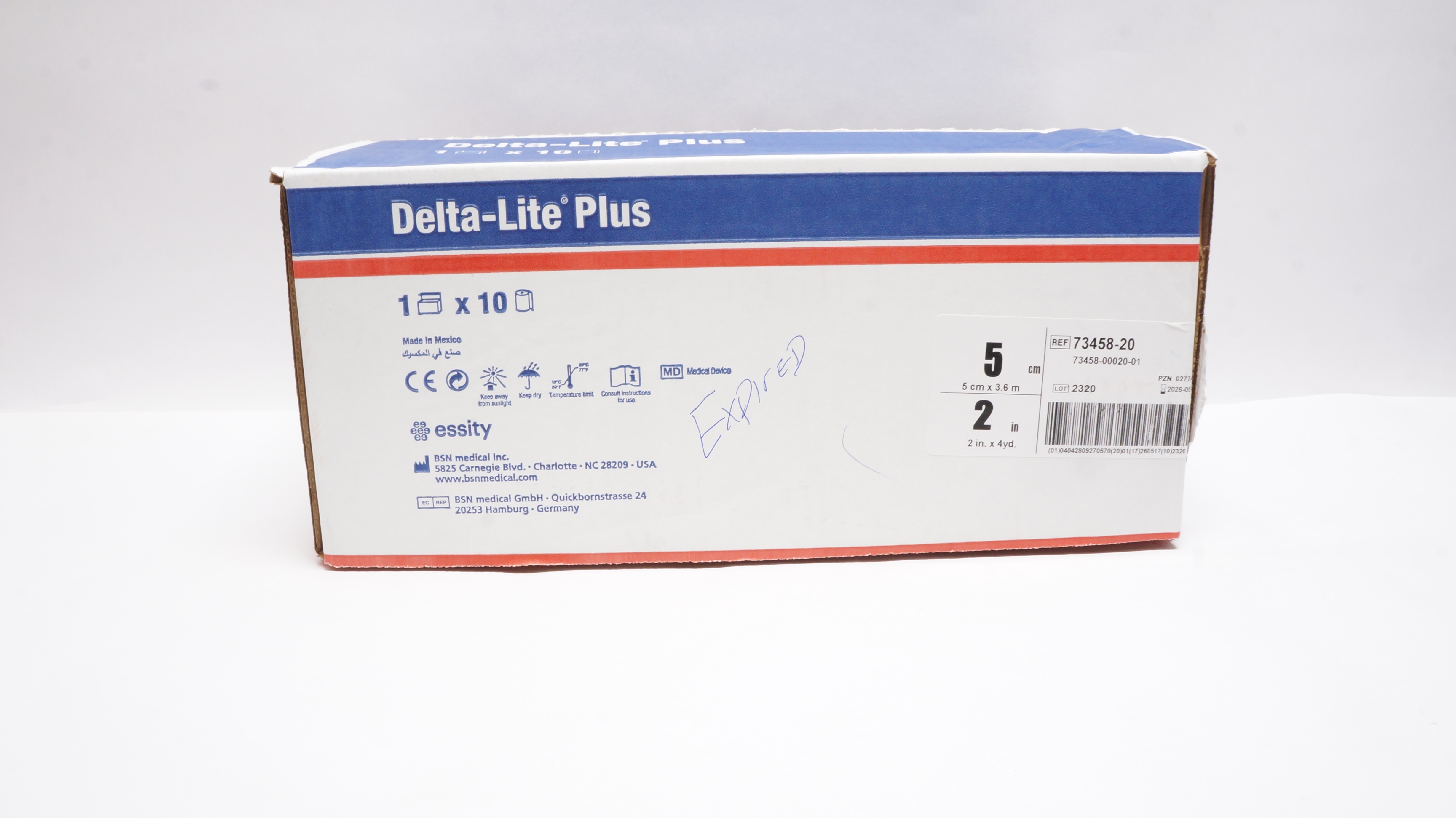 BSN 73458-20 Delta-Lite Plus Fiberglass Cast Tape 2inch x 4Yd. - Box of 10