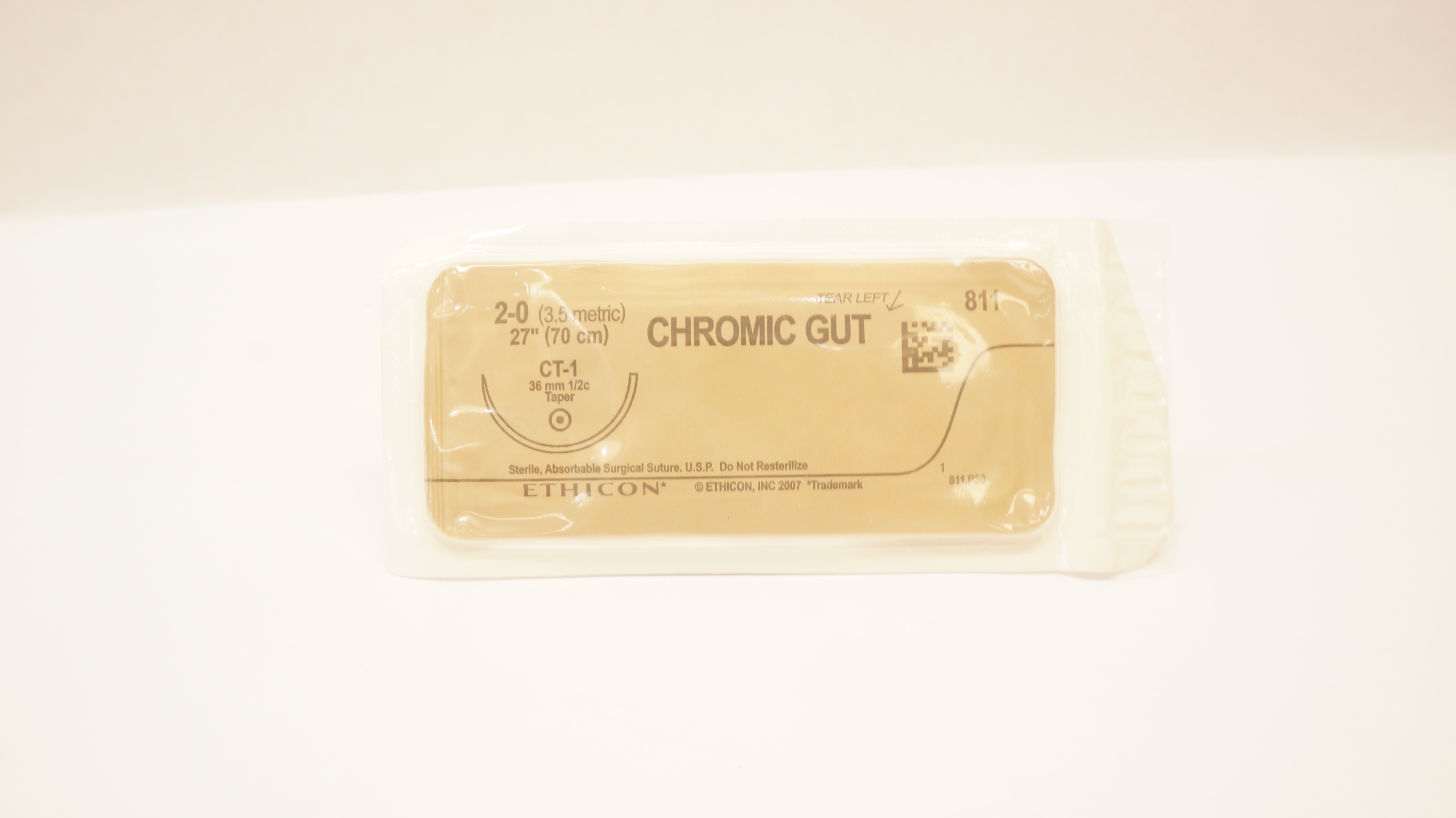 Ethicon 811 2-0 CHROMIC GUT CT-1 36mm 1/2c Taper 27inch (x)