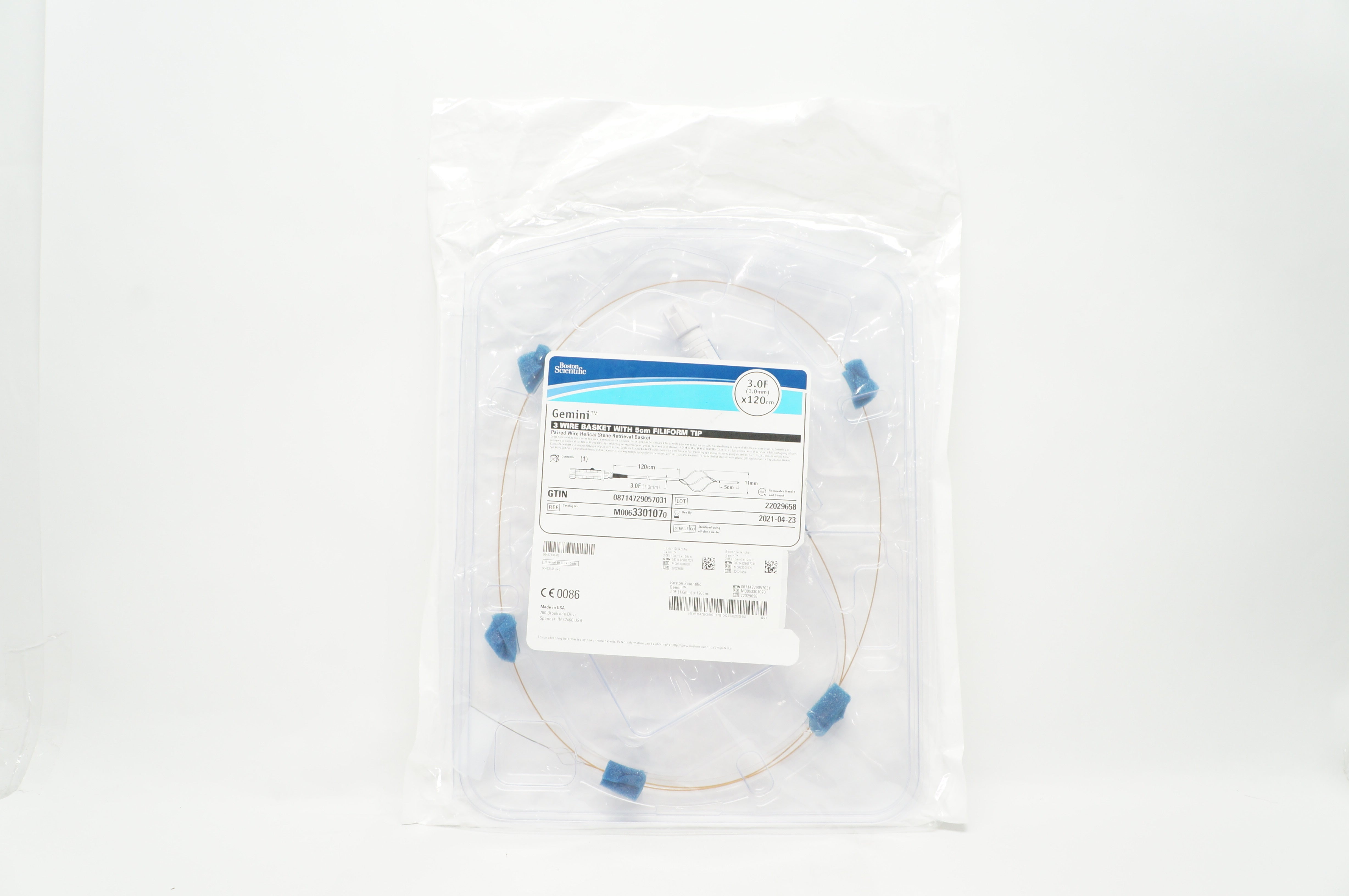 Boston Scientific 330107 Gemini 3 Wire Basket 3.0F x 120cm (x)