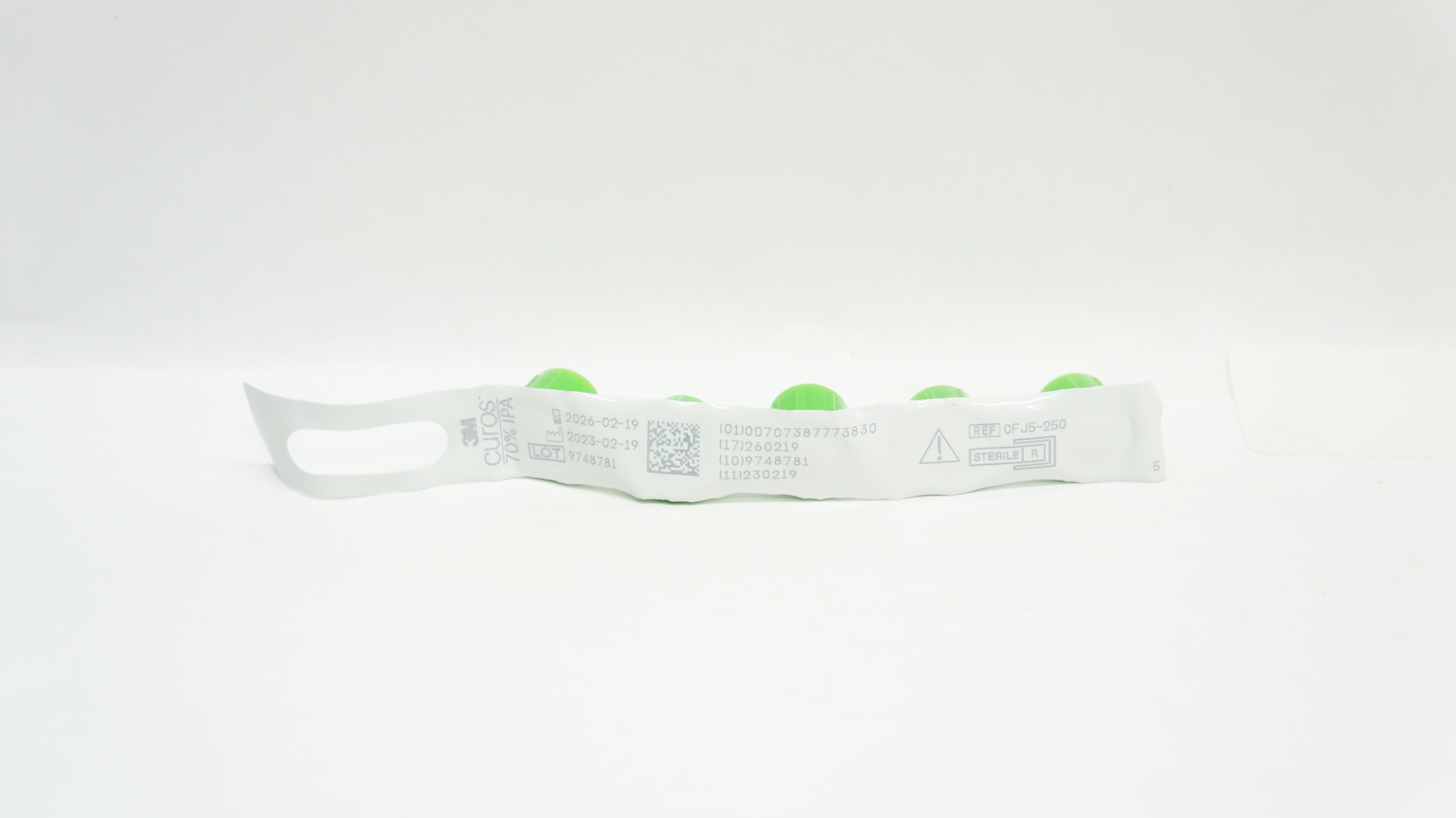 3M CFJ5-250 Curos 70% IPA Disinfecting Cap for Open Female Luers - Pack of 5