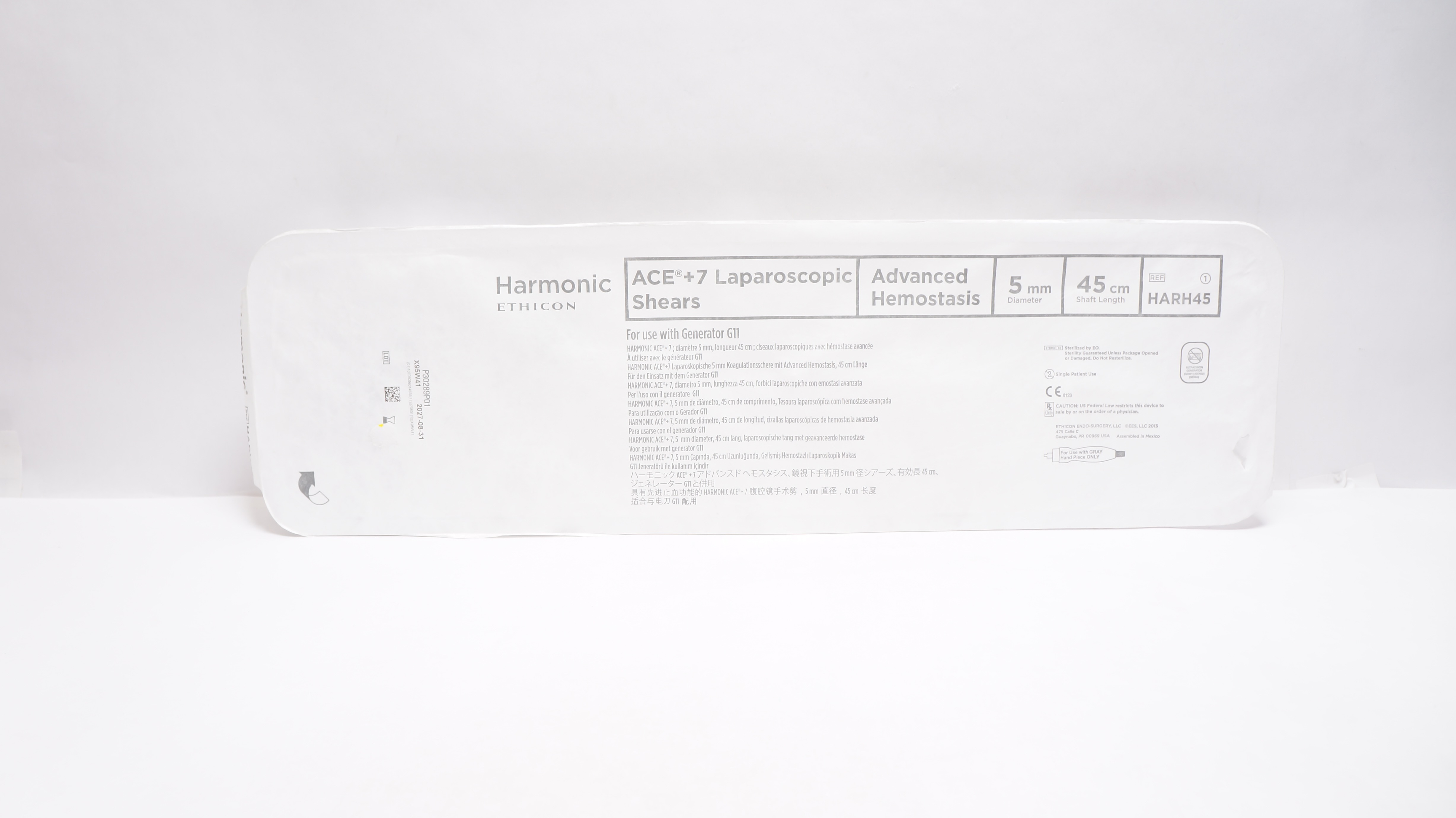 Ethicon HARH45 Harmonic ACE +7 Shears 5mm x 45cm