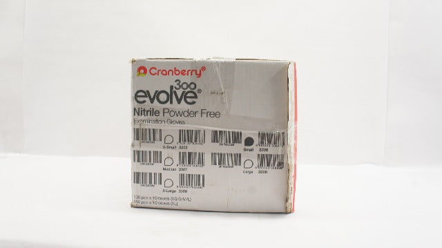 Cranberry 3306 Evolve Nitrile Powder Gloves, Small - Case of 3000