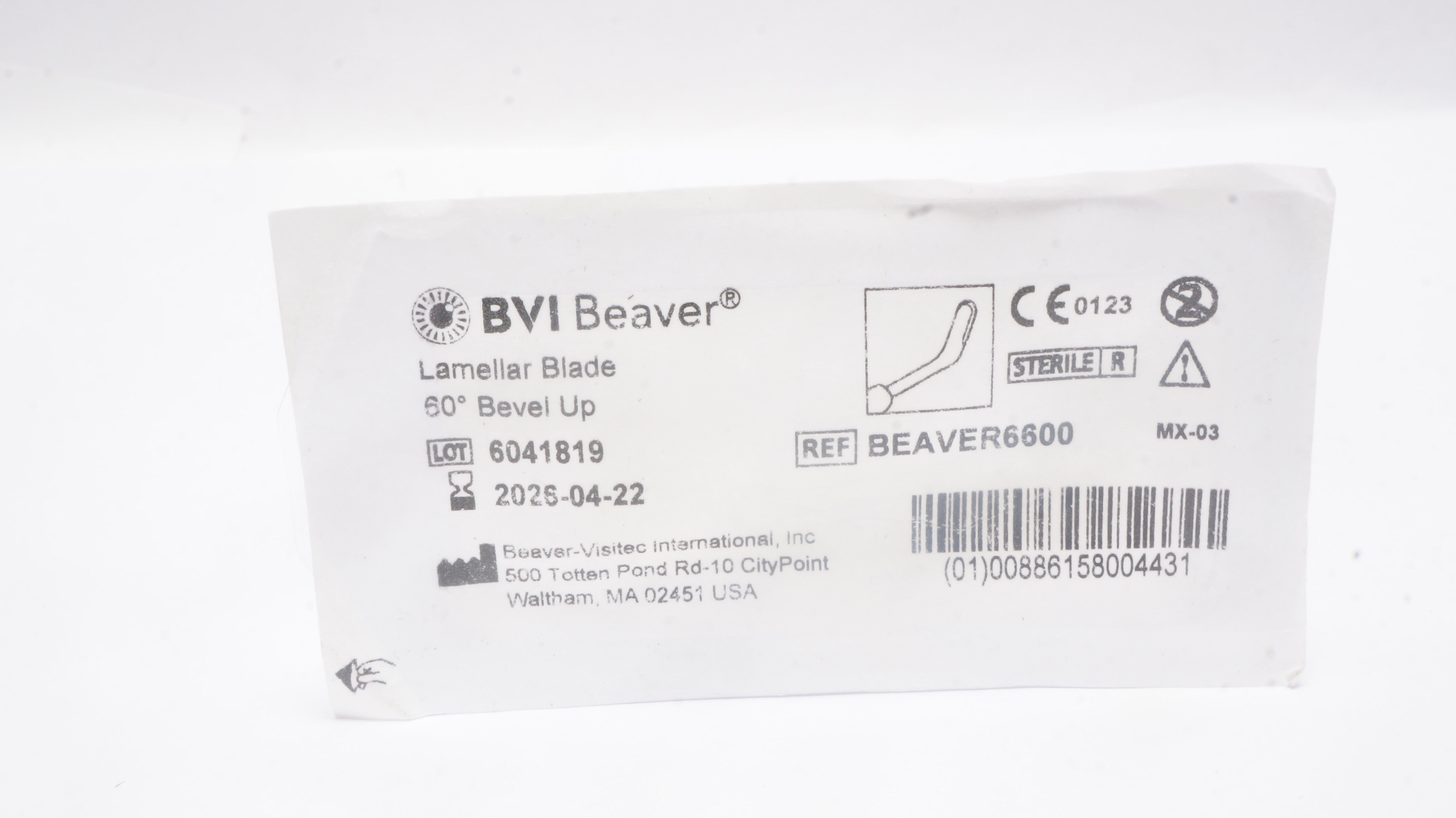 BVI Beaver BEAVER6600 Lamellar Blade 60degree Bevel Up