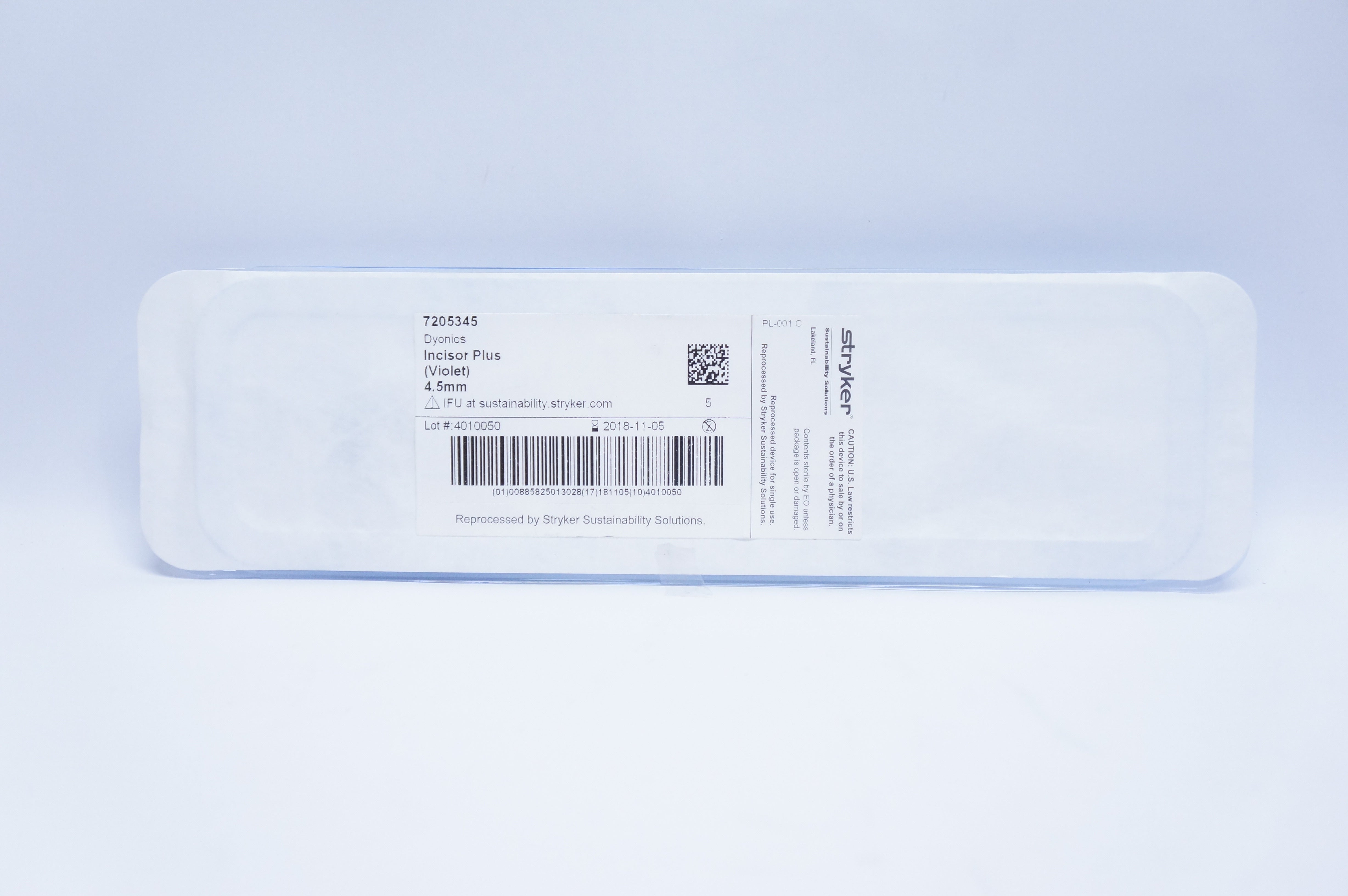 Stryker 7205345 Dyonics Incisor Plus (Violet) x 4.5mm  (x)