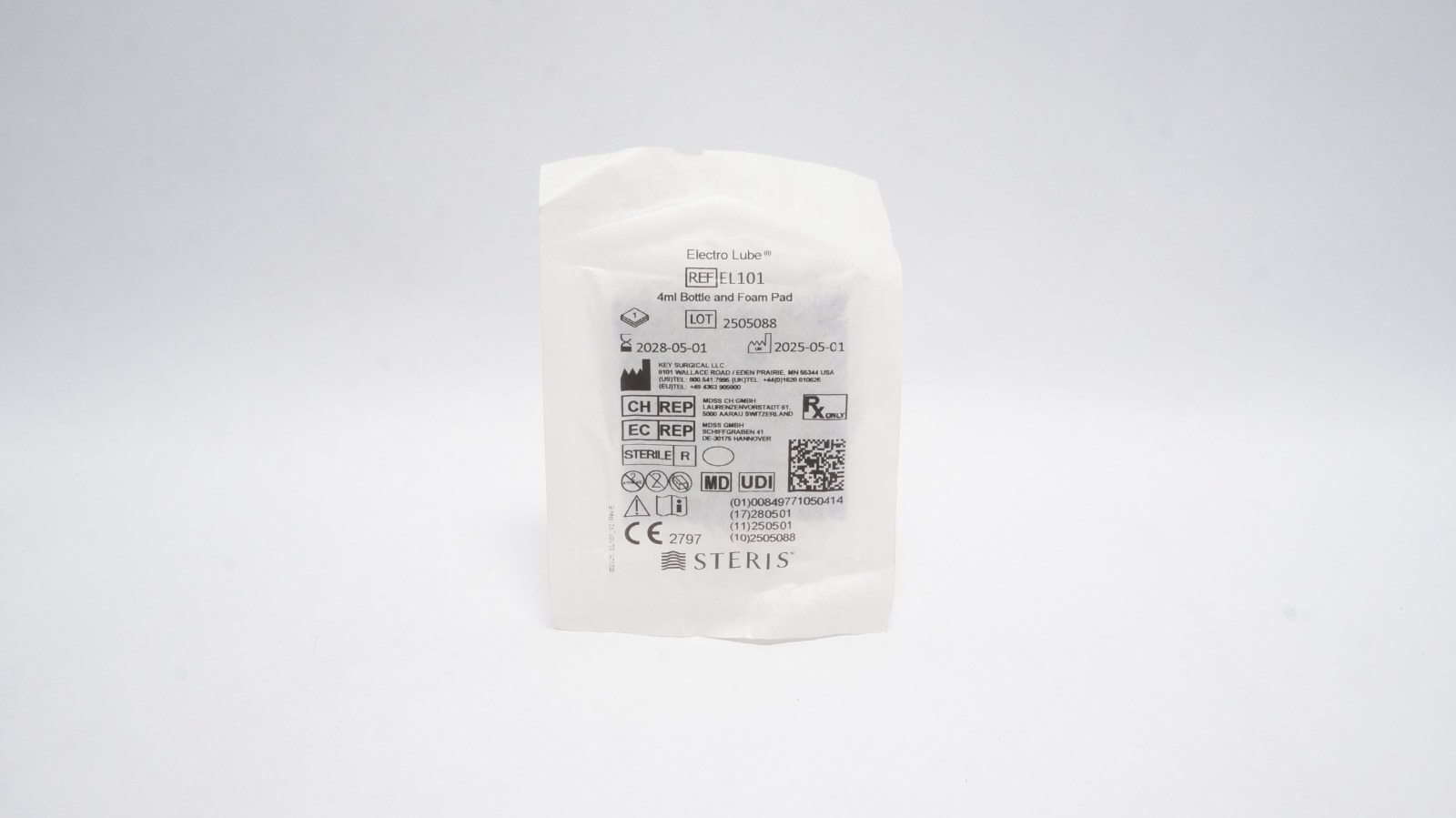 STERIS EL101 Electro Lube 4ml Bottle and Foam Pad