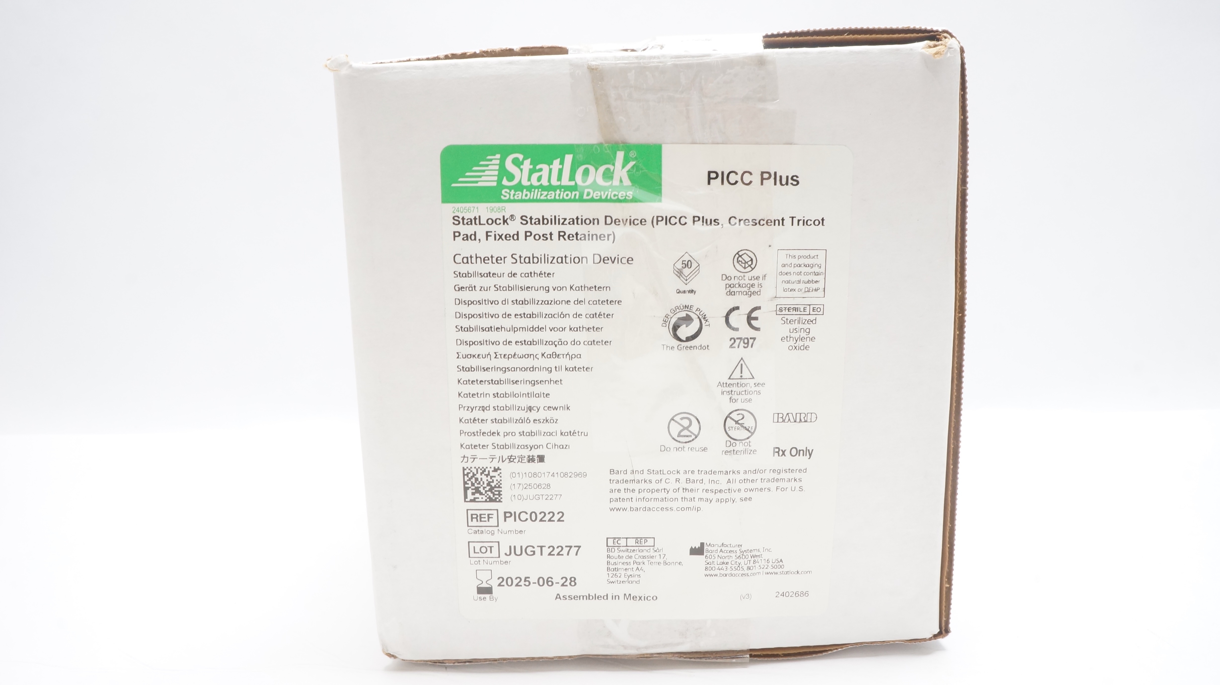 Bard PIC0222 StatLock Cath. Stabilization Device - Box of 50