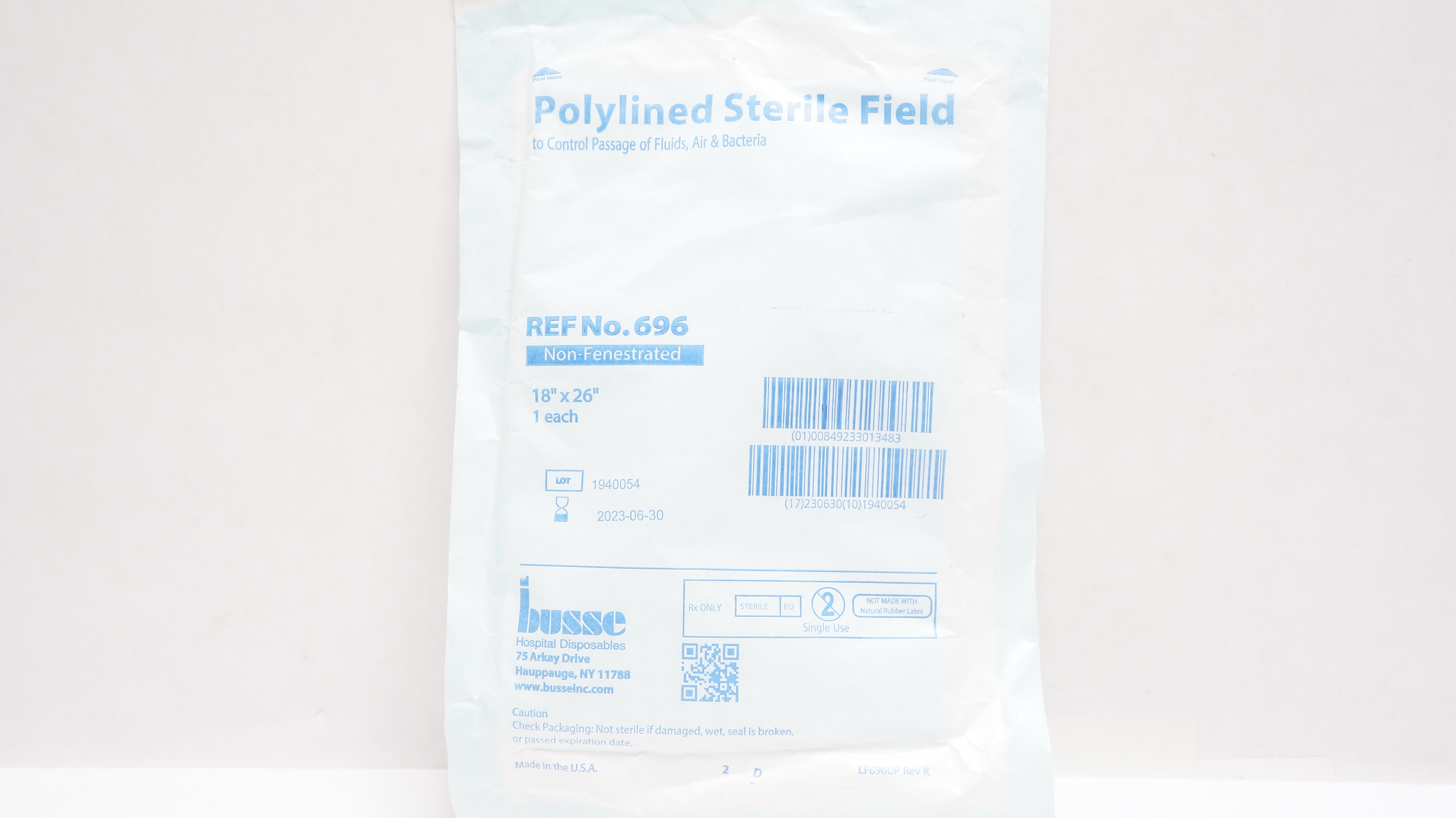 Busse 696 Polylined Sterile Field 18inch x 26inch (x)