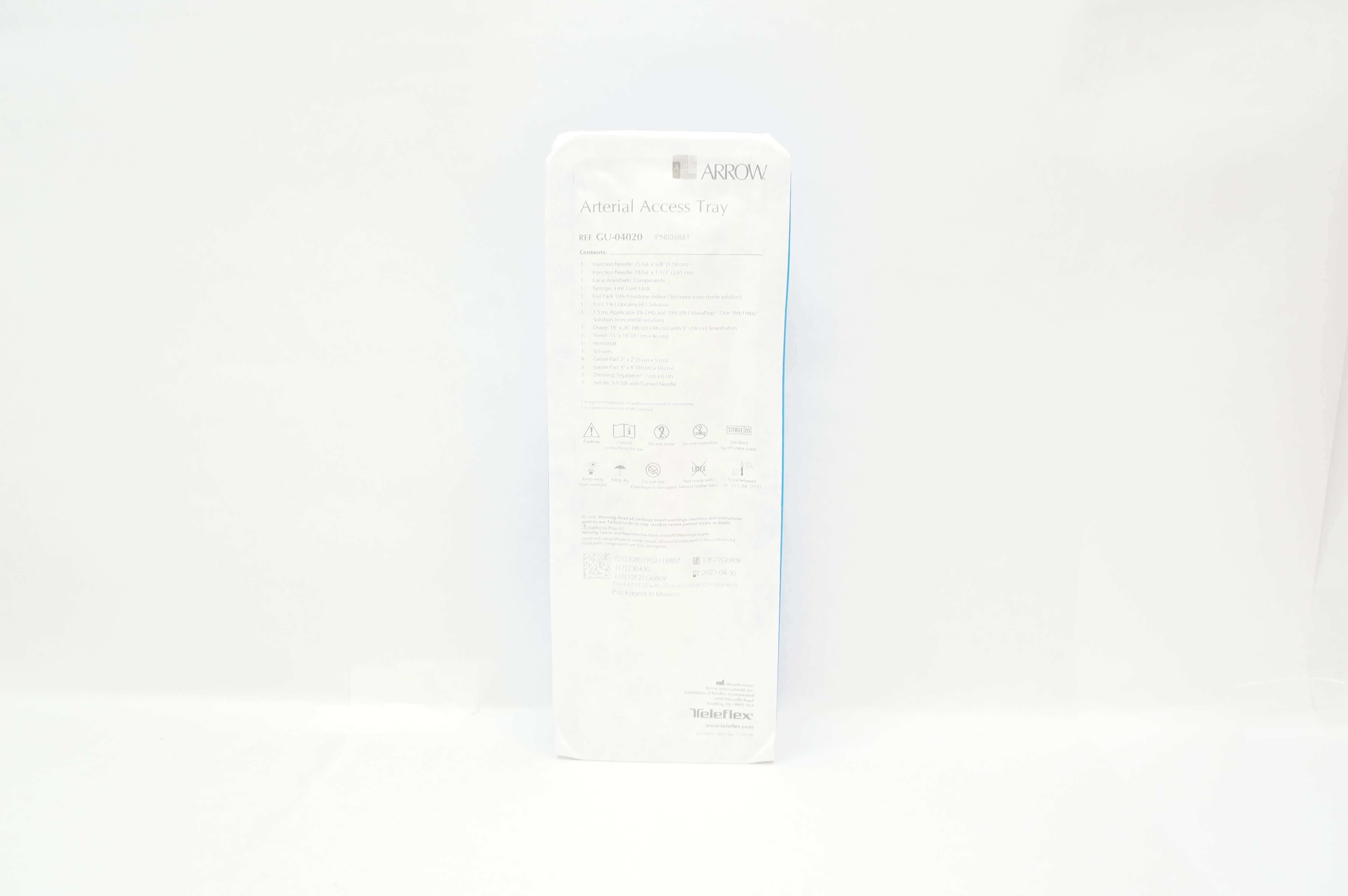 Arrow GU-04020 Arterial Access Tray