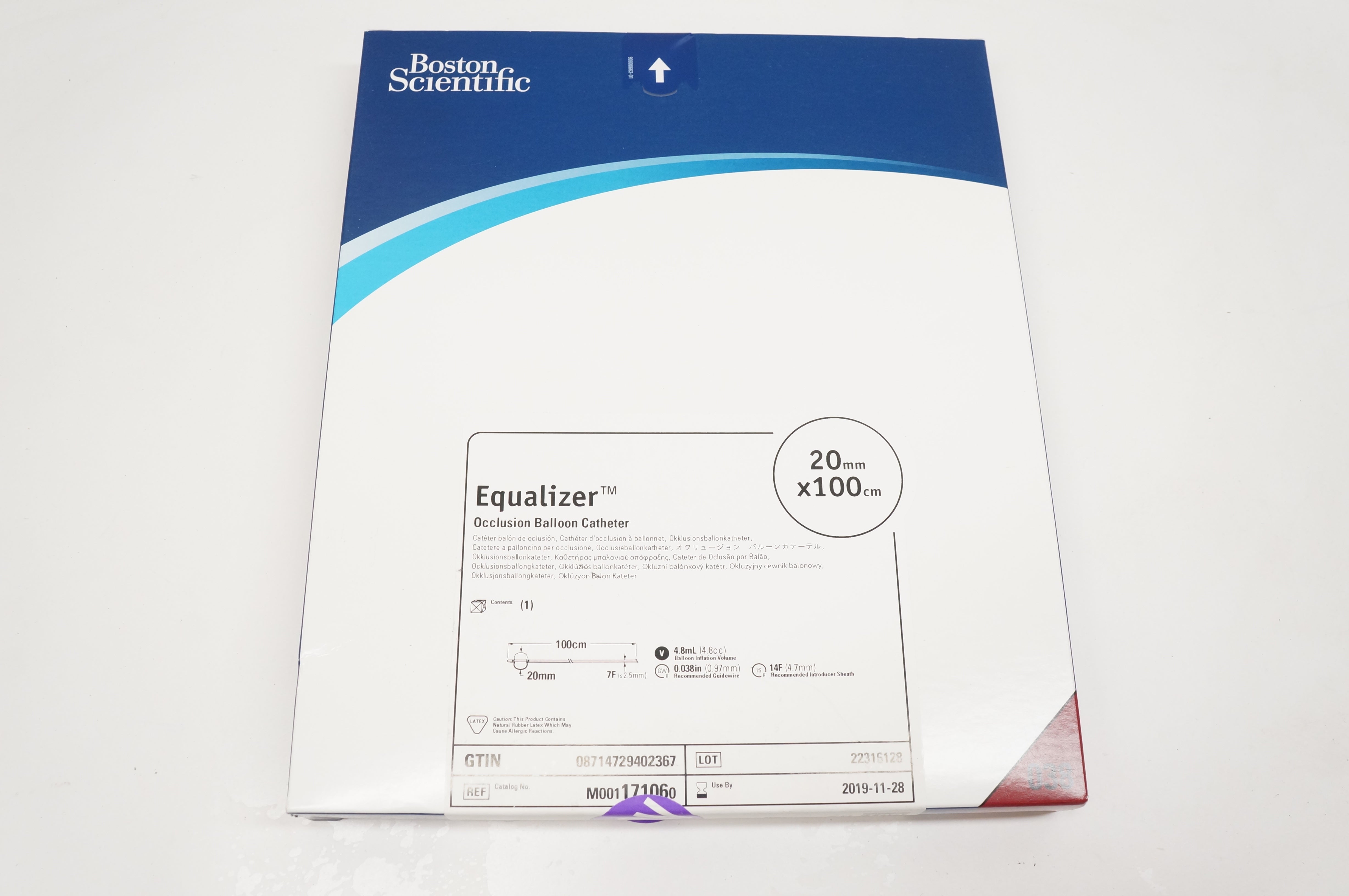 Boston Scientific 17106 Equalizer Occlusion Balloon Cath. 20mm x 100cm (x)