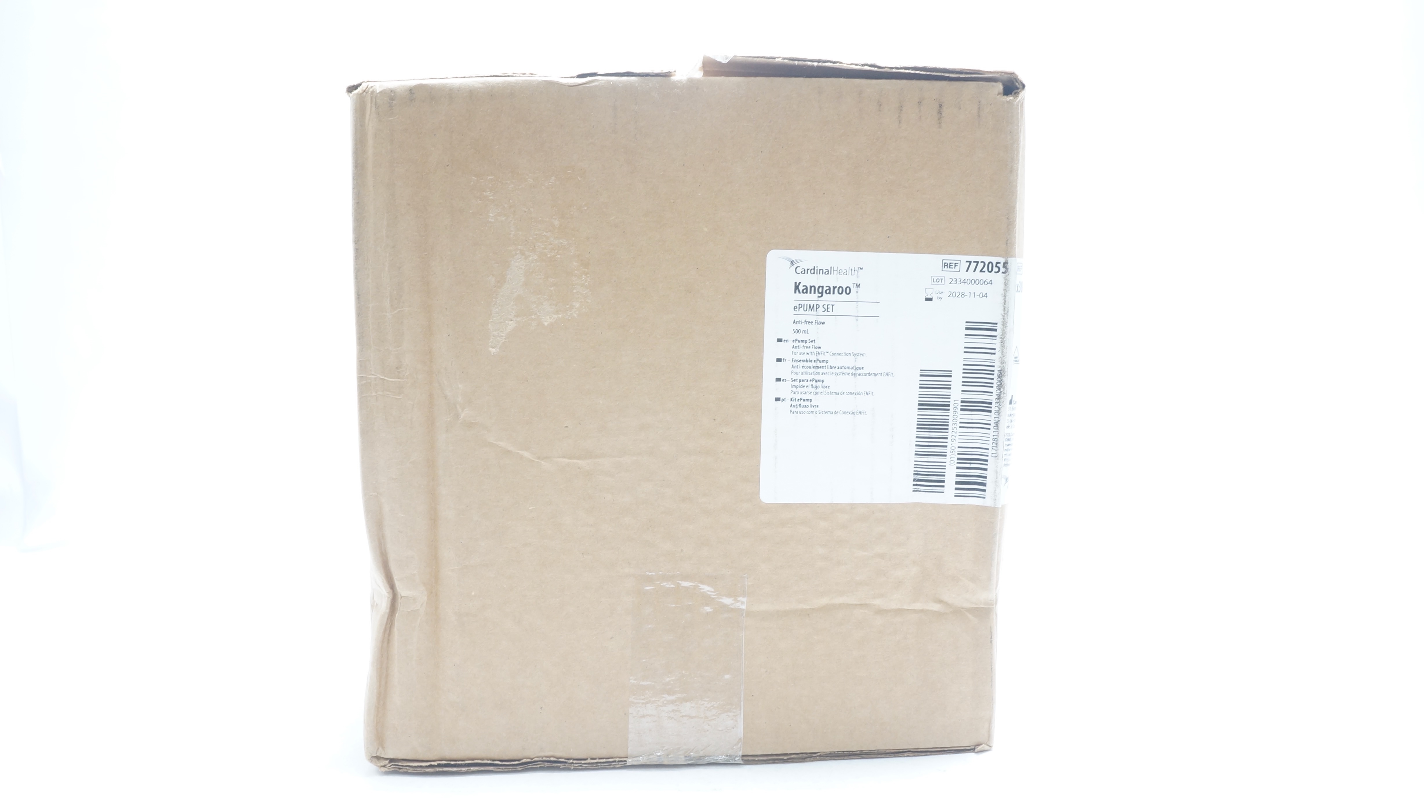 Covidien 772055 Kangaroo Epump Set Anti-Free Flow 500mL - Case of 30