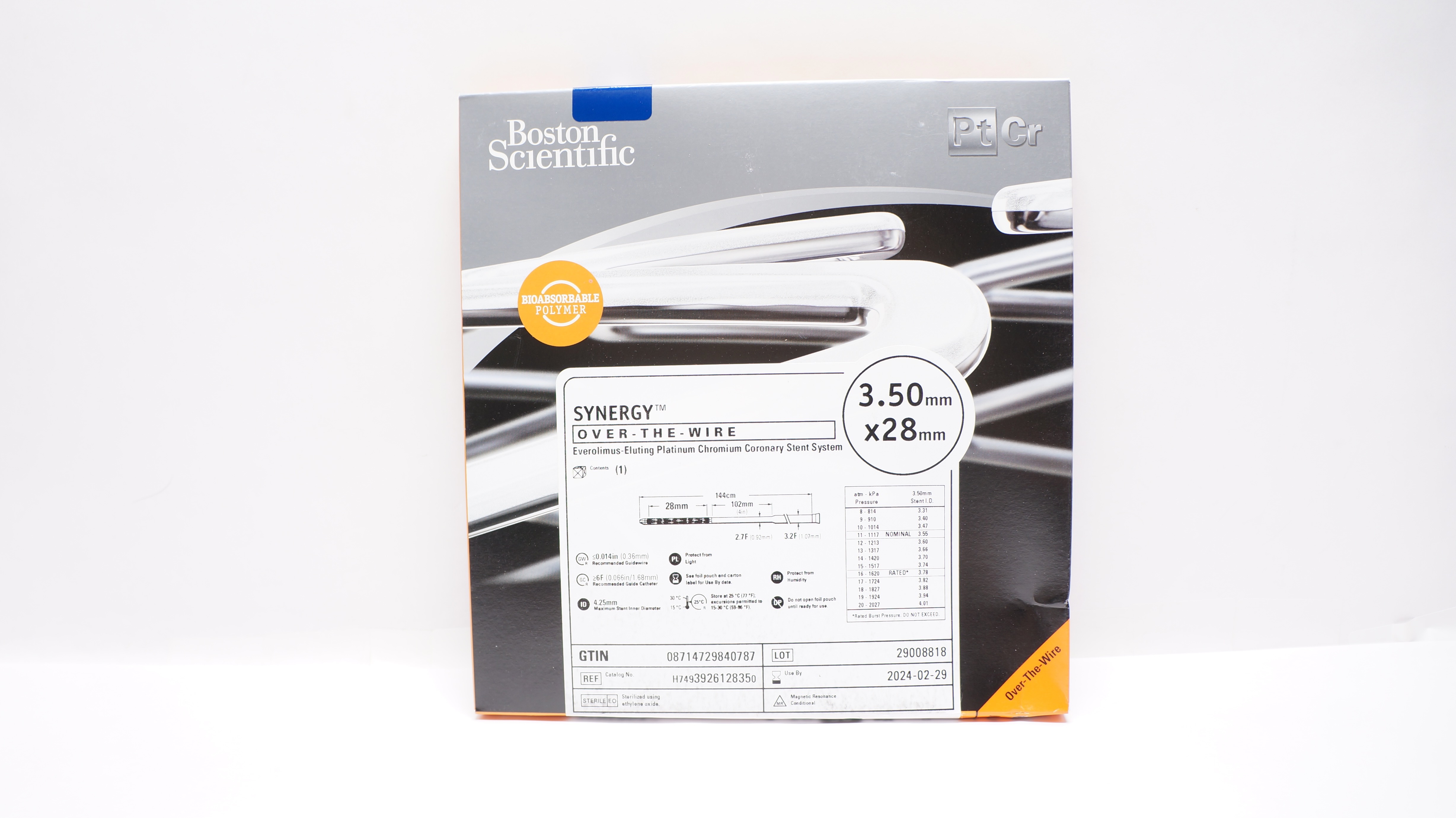 Boston Scientific H7493926128350 Synergy Coronary Stnt System 3.50mm x 28mm