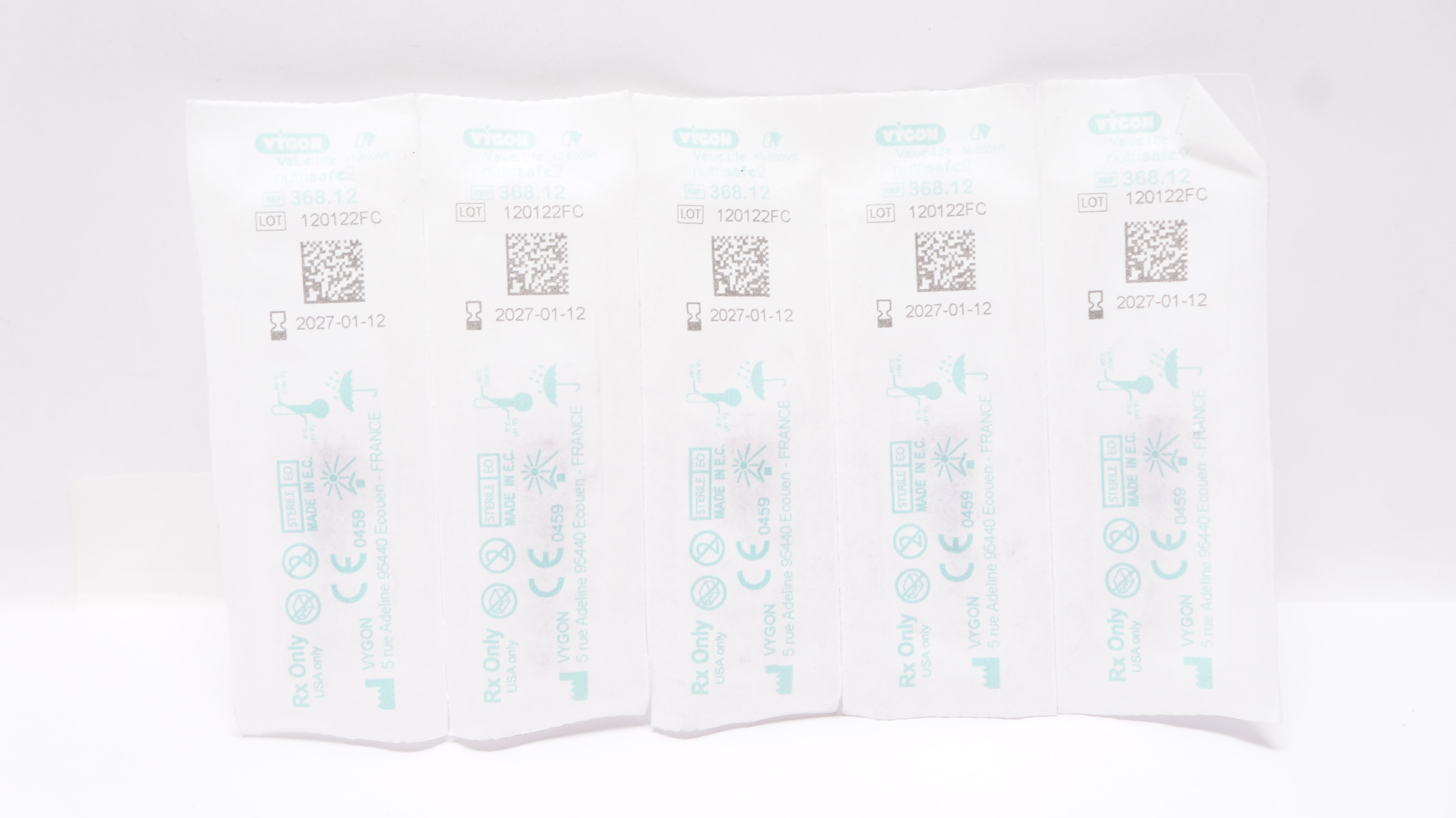 Vygon 368.12 Value Life Nurisafe 2 Feeding Tube - Pack of 5