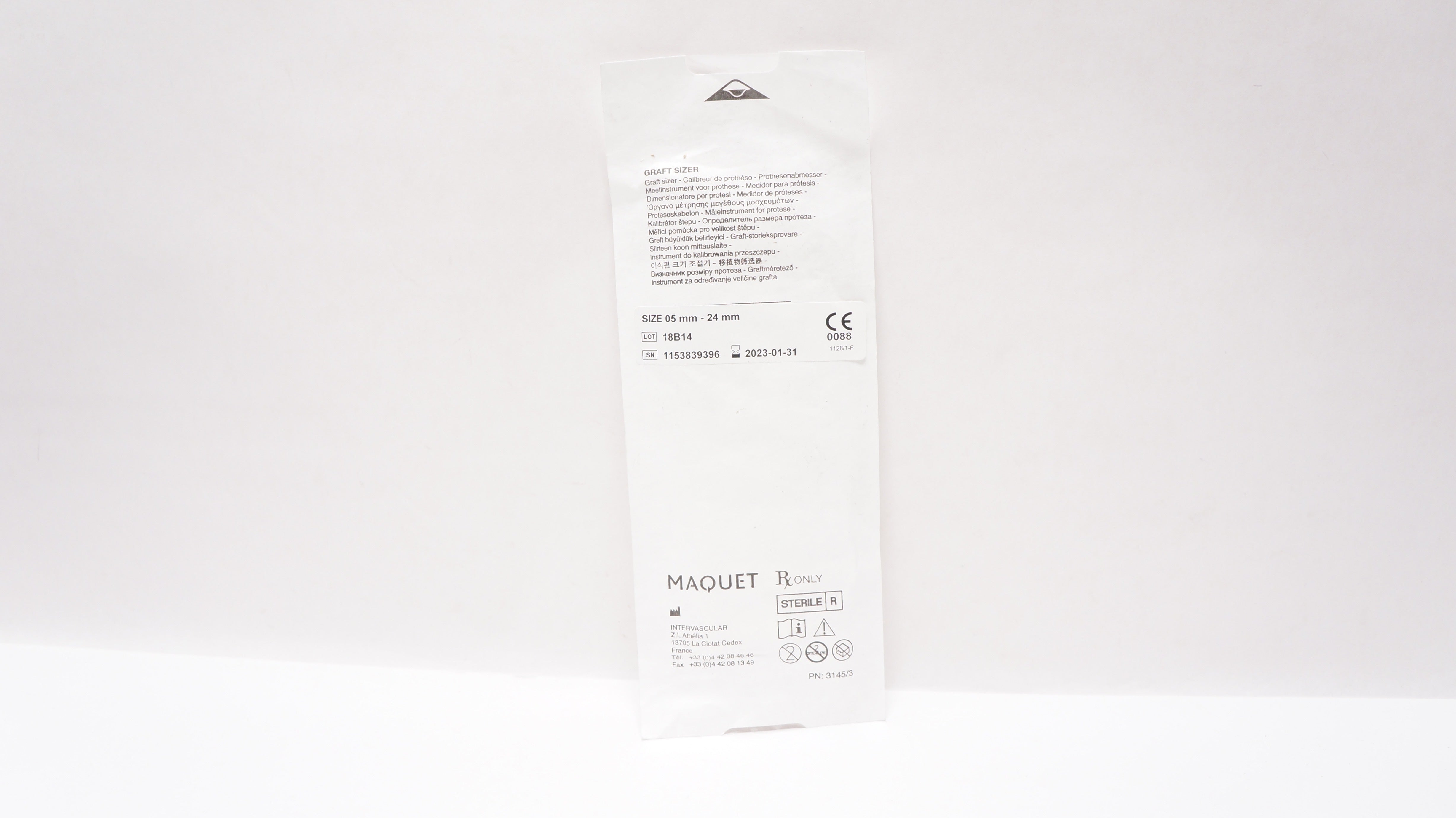 Intervascular Maquet Graft Sizer 05mm-24mm (x)